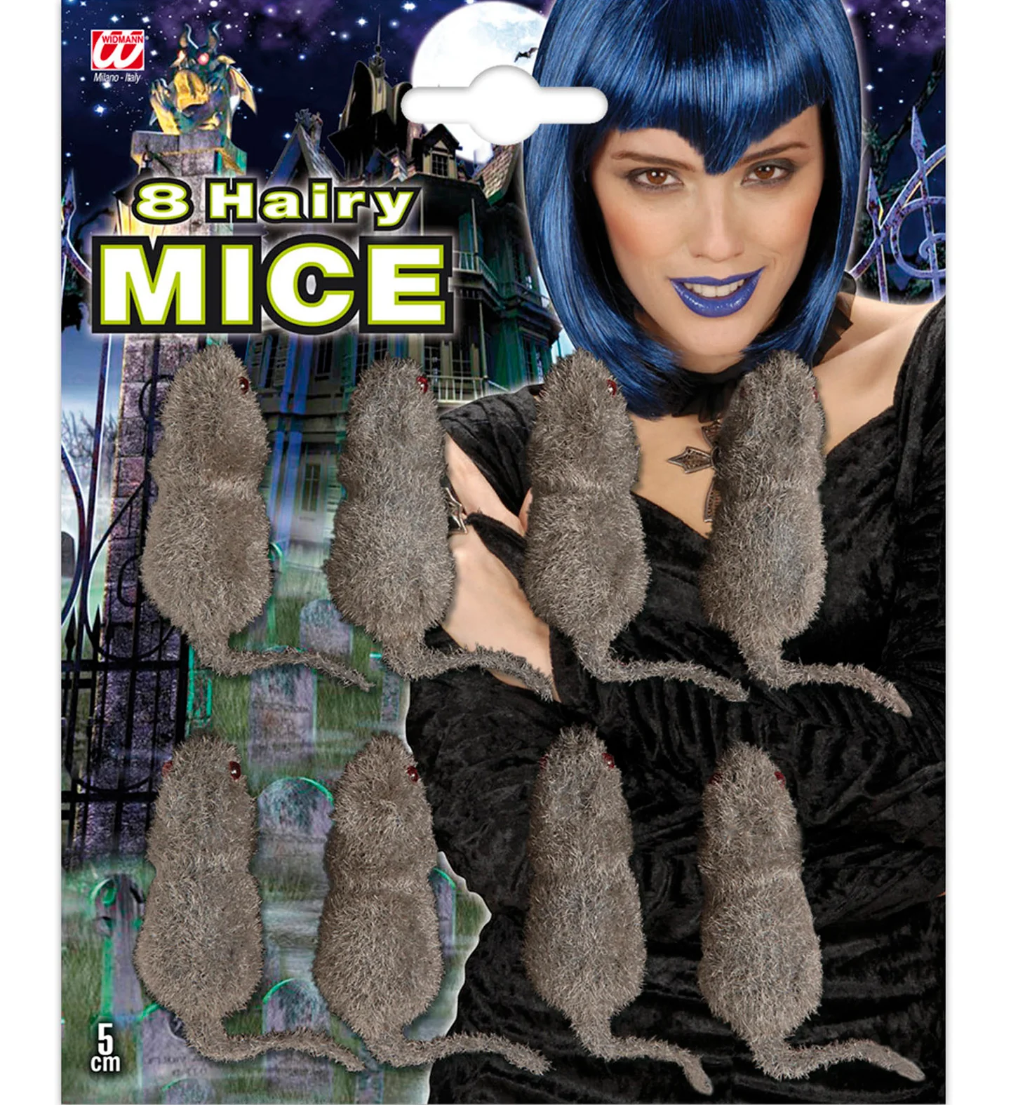 8 grijze nep muizen voor halloween - Image 2