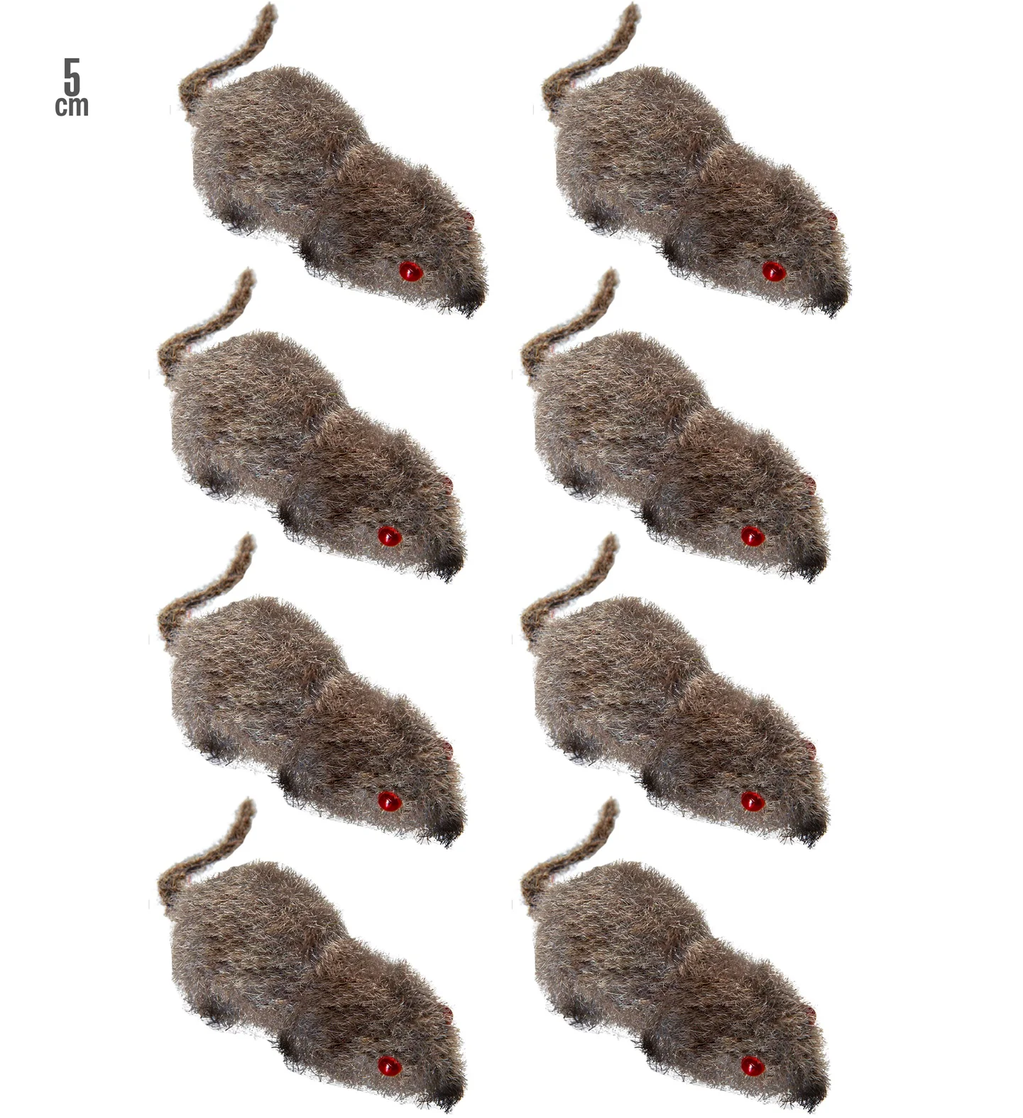 8 grijze nep muizen voor halloween - Image 3