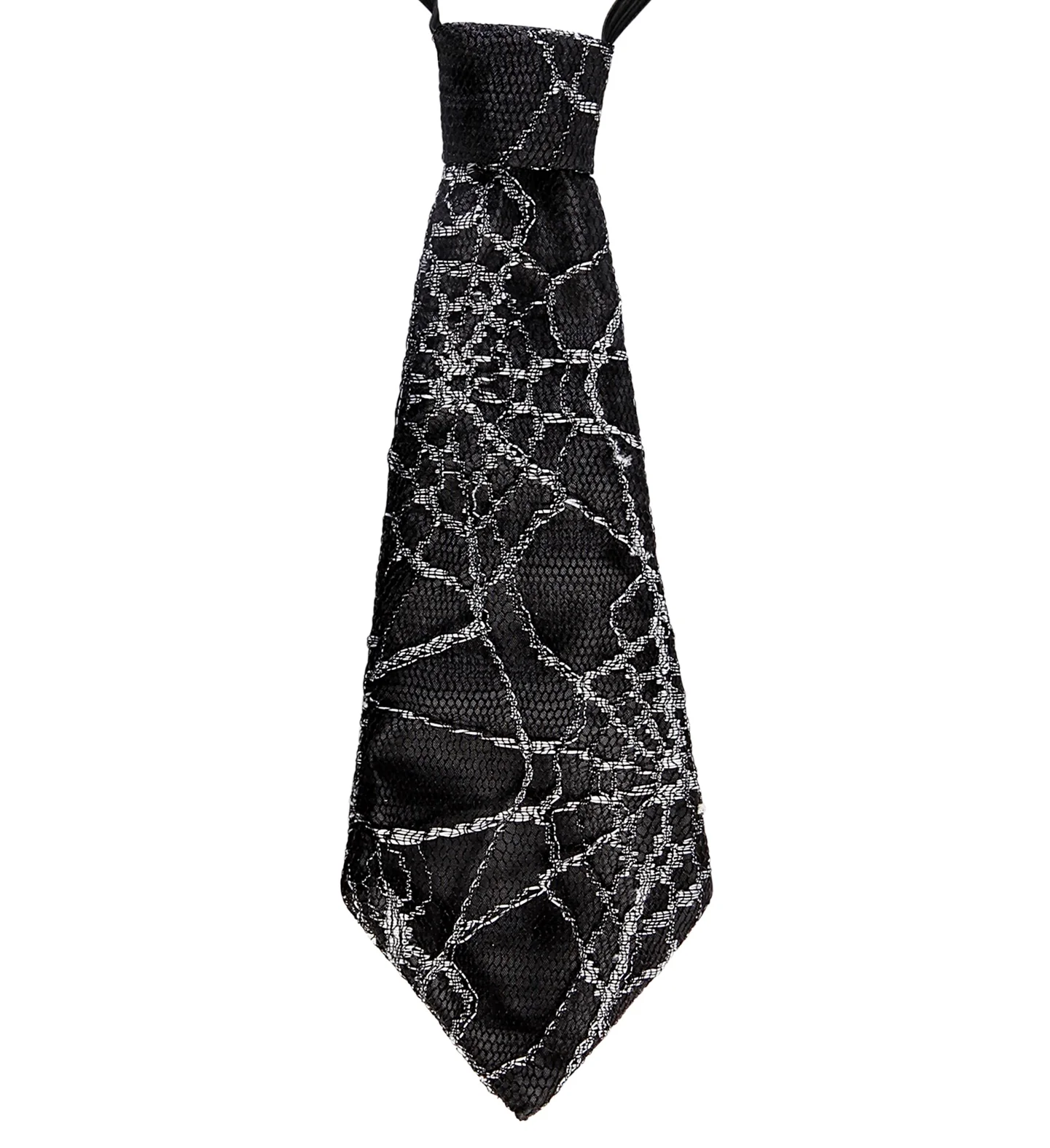 Stropdas spinnenweb print 27cm