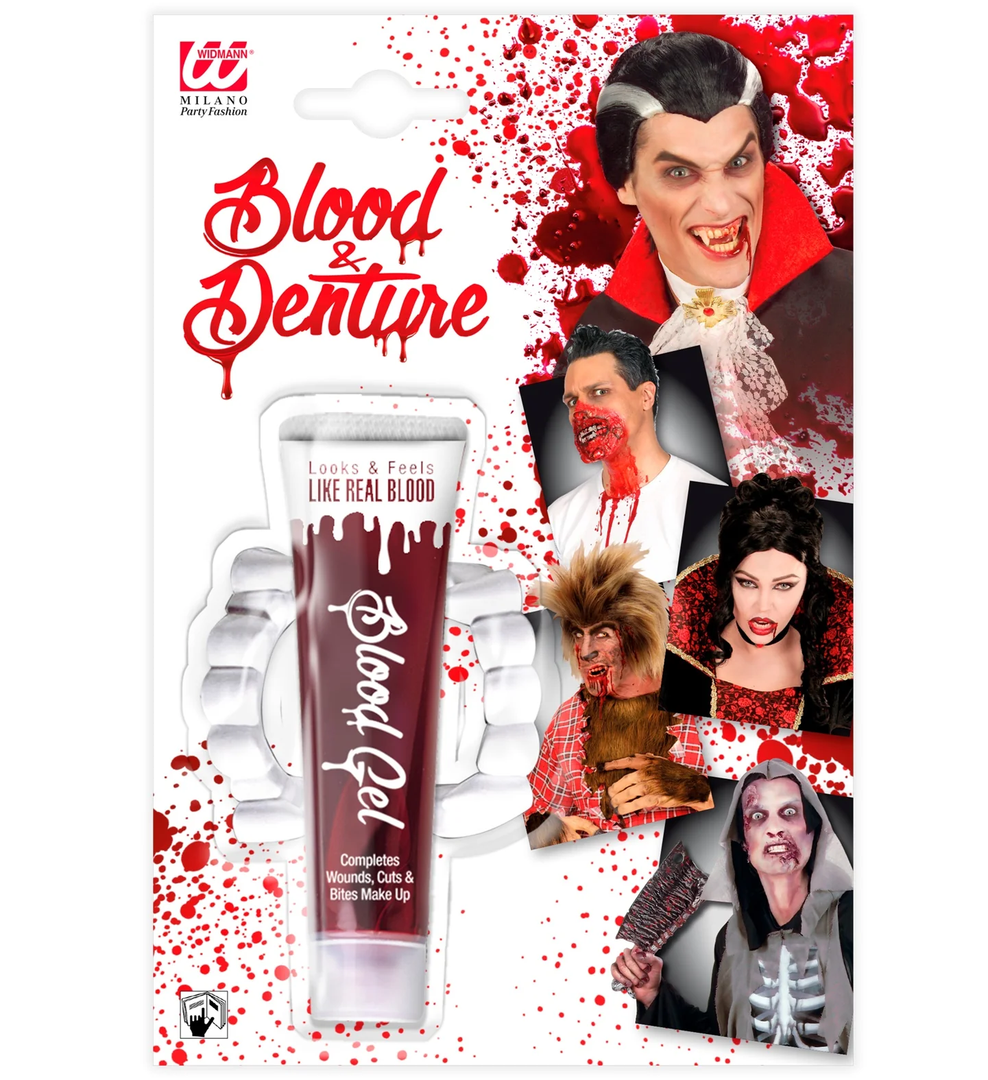 Vampier tanden Dracula gebit met bloed - Image 4