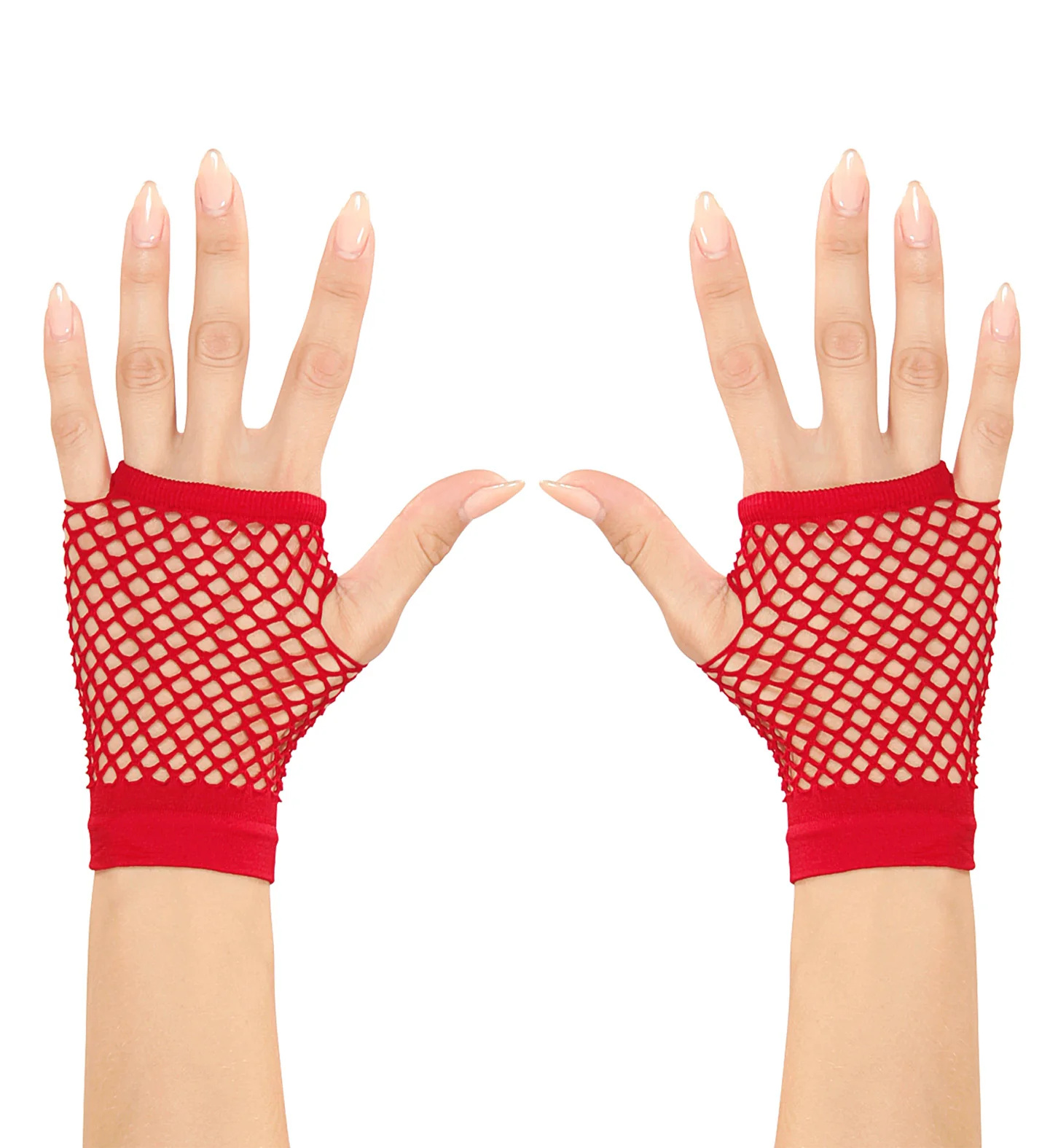 Vingerloze nethandschoenen rood - Image 2