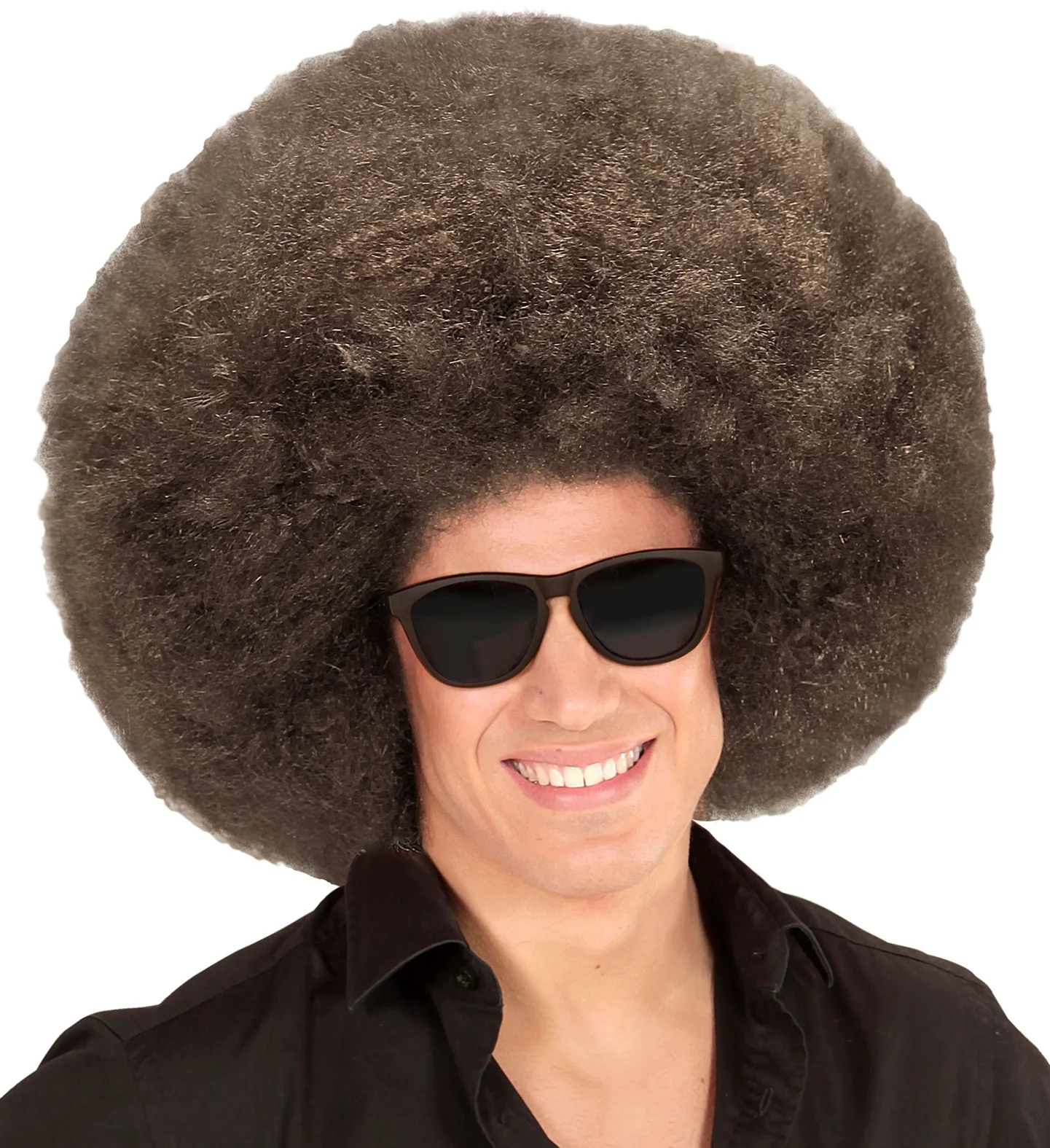 Afro pruik mega groot bruin - Image 2