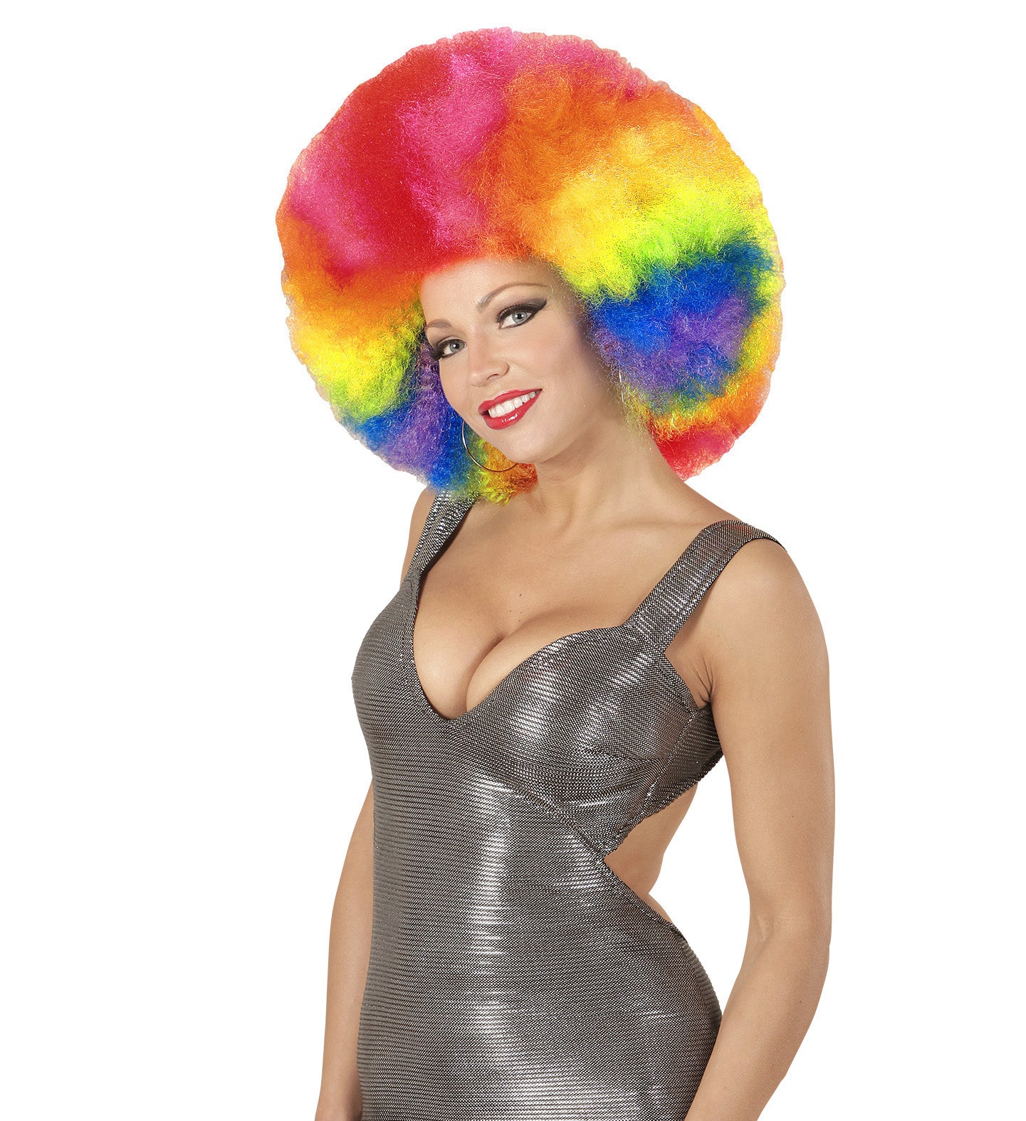 Afro pruik regenboogkleur - Image 4