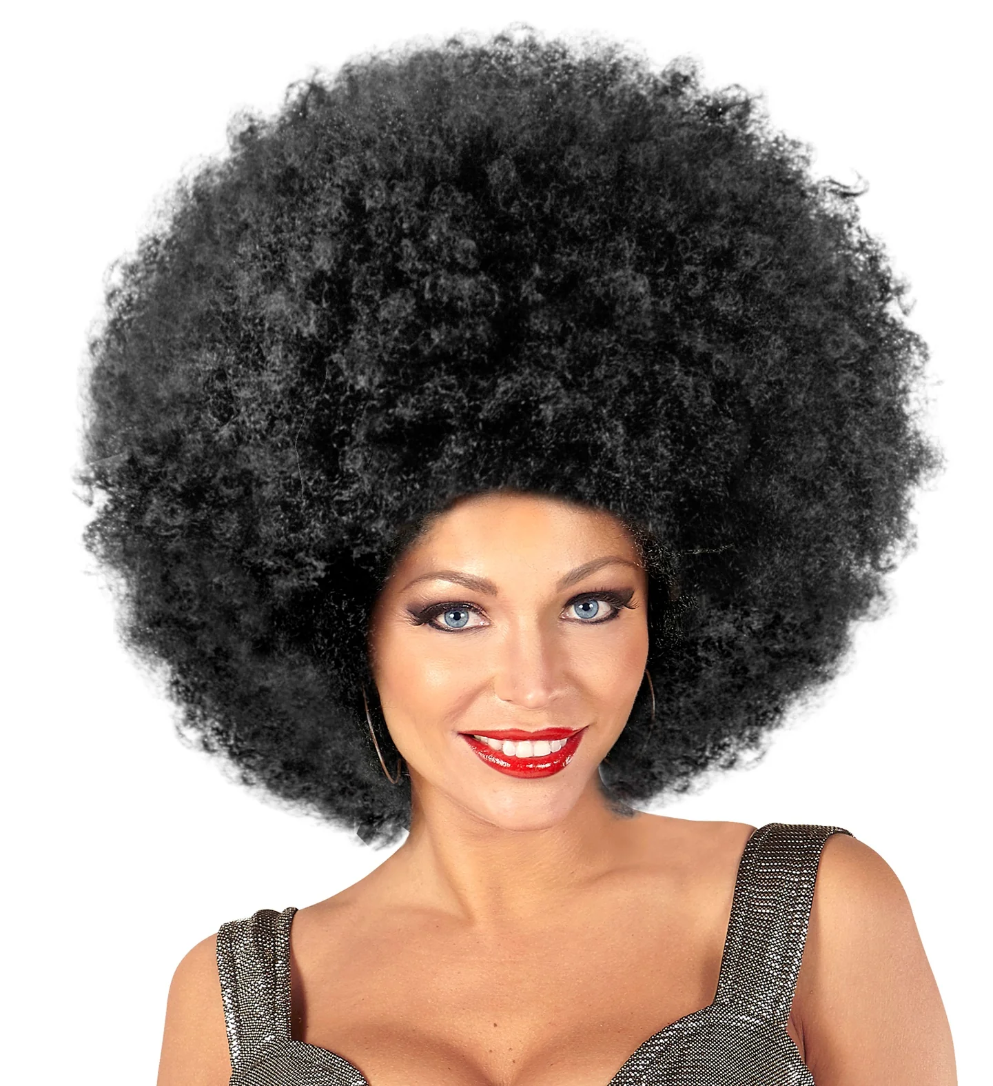 Afro pruik zwart - Image 2