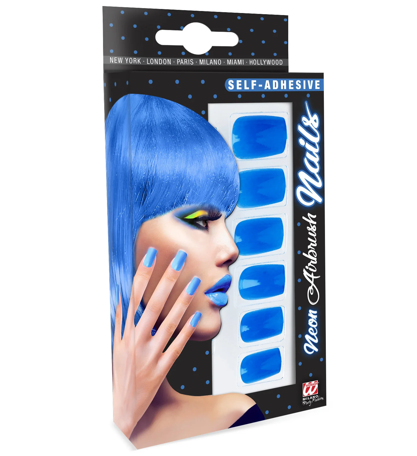 Airbrush nagels neon blauw - Image 3