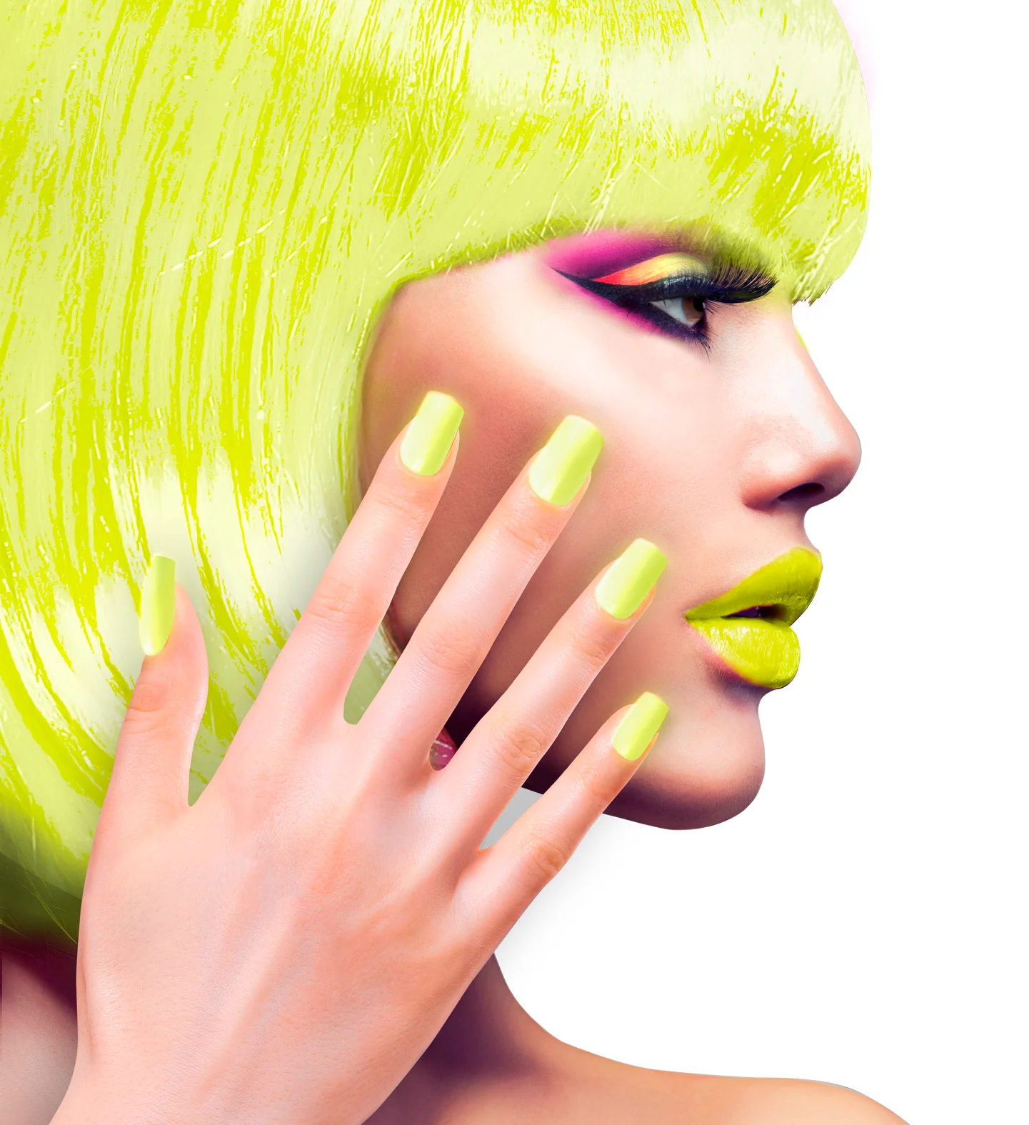 Airbrush nagels neon geel - Image 2