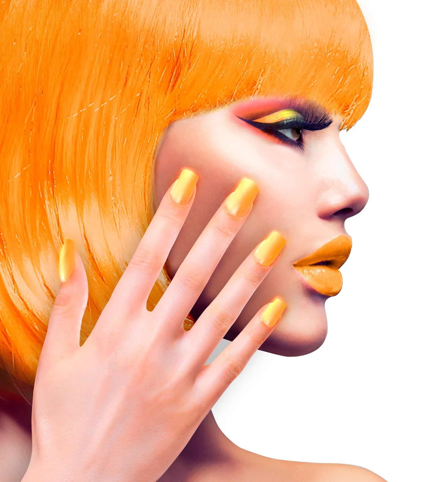 Airbrush nagels neon oranje - Image 2