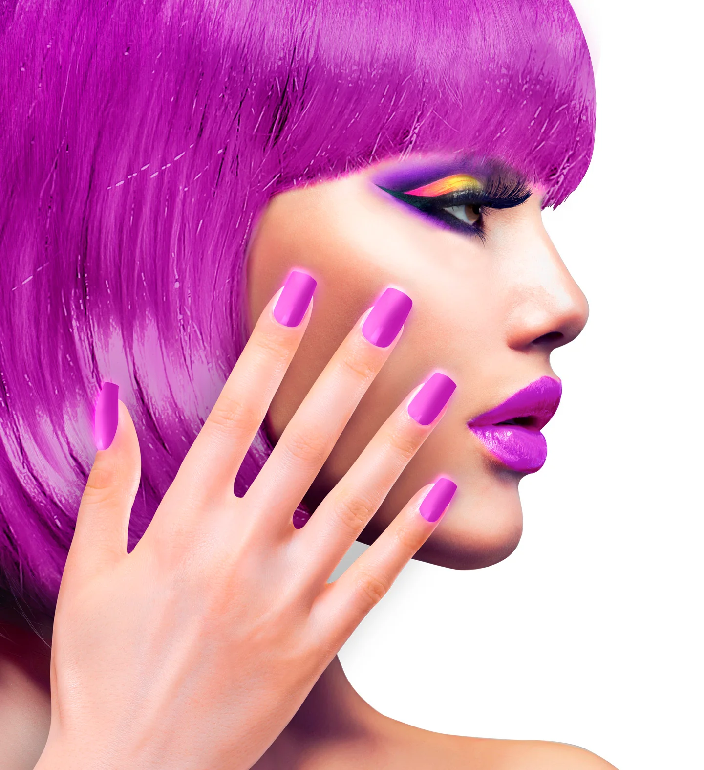 Airbrush nagels neon paars - Image 2