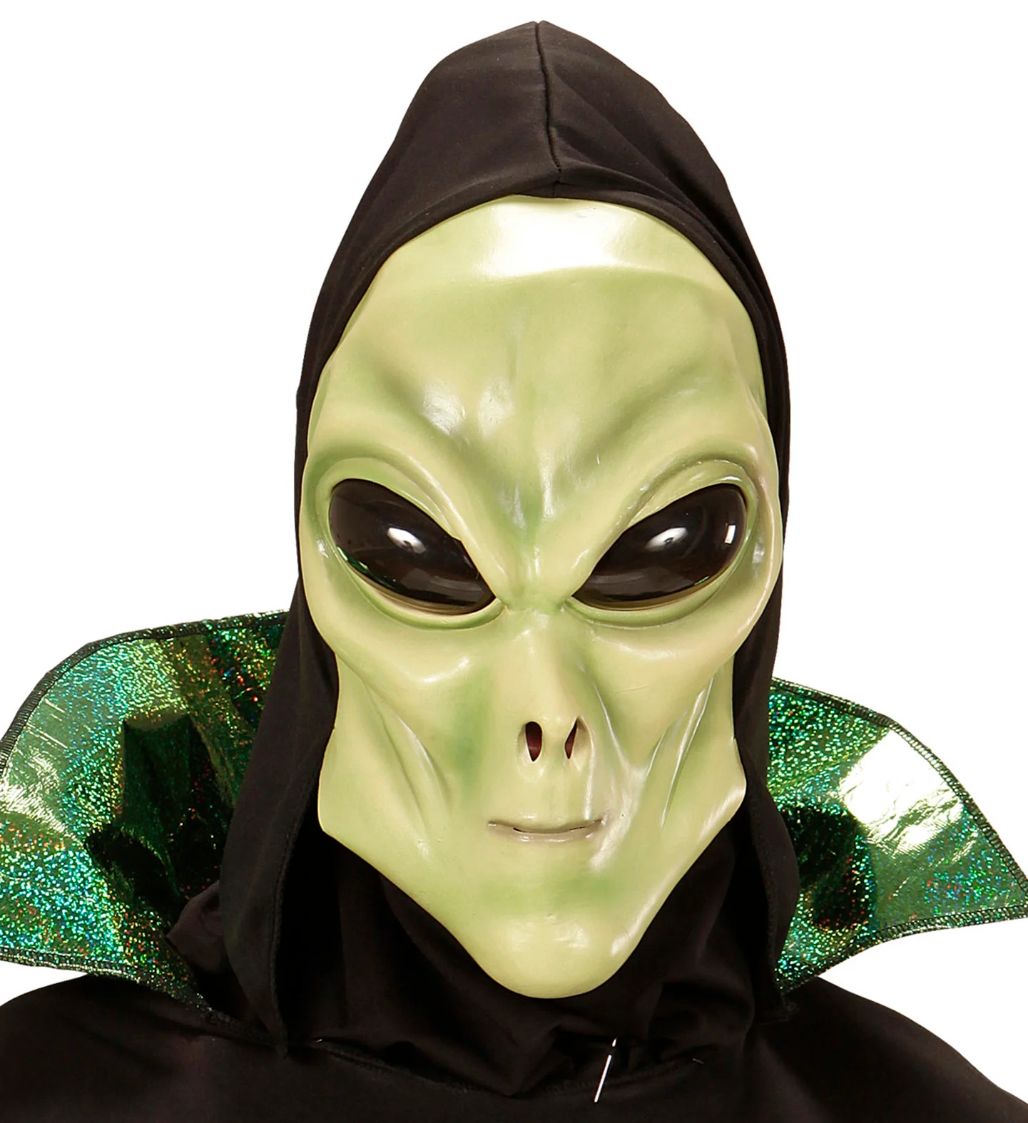 Alien Masker Met Kap En Bolle Ogen