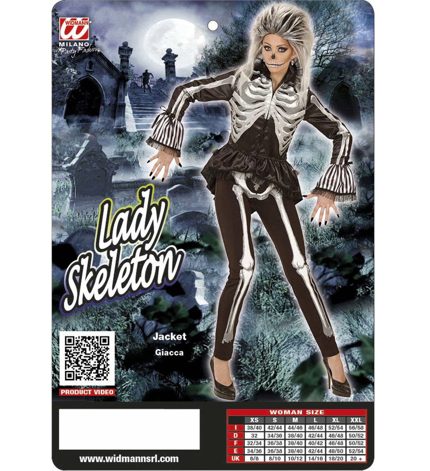 Angstaanjagend skeletjasje voor dames - Image 4