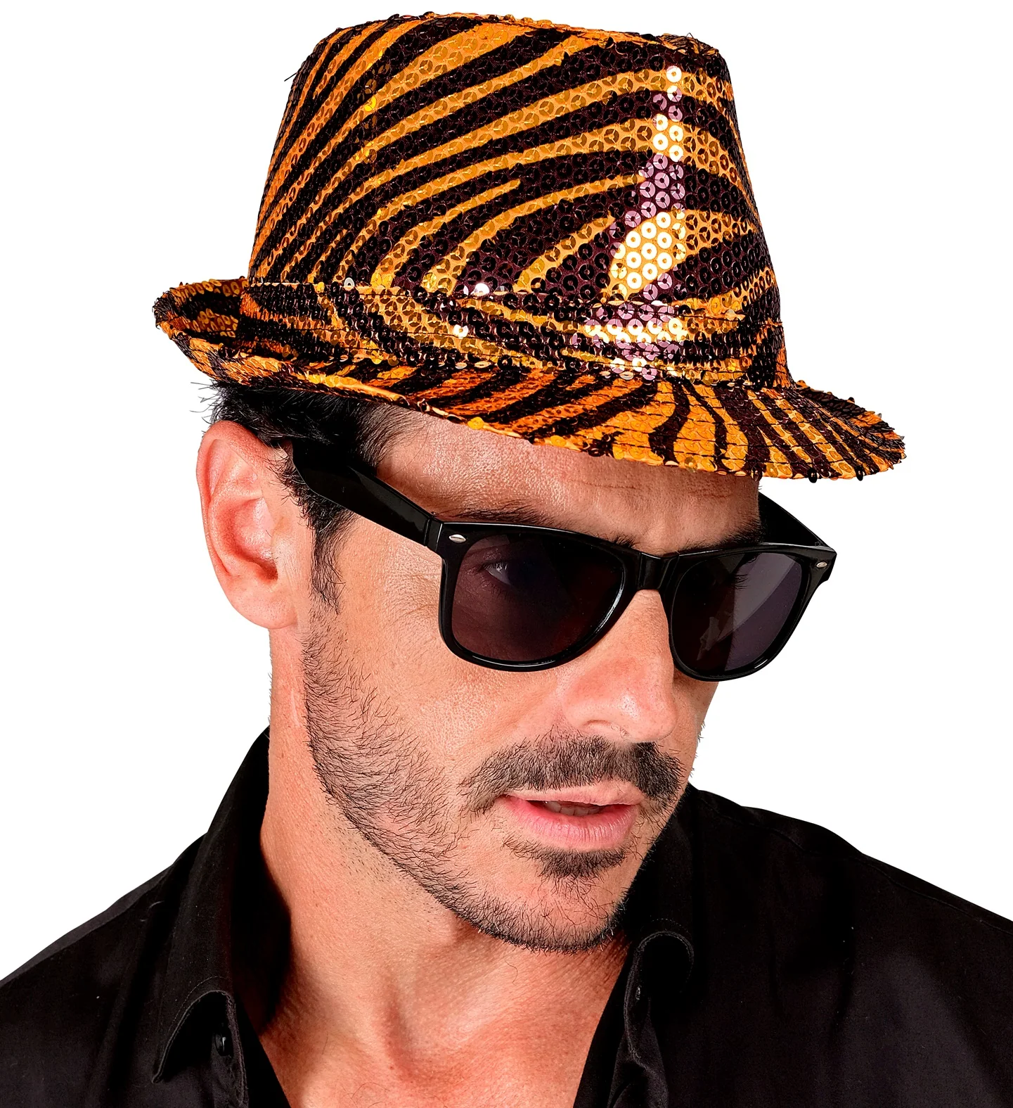 Fedora pailletten tijger print hoed - Image 2