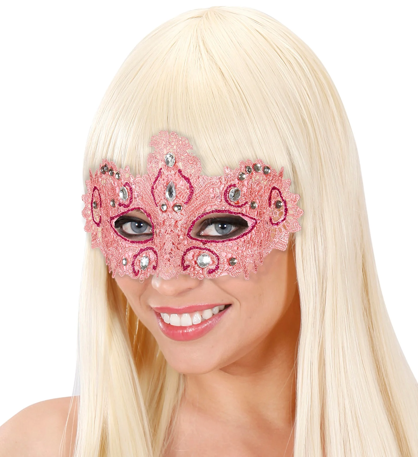 Antiek roze Venetiaanse oogmaskertjes - Image 2