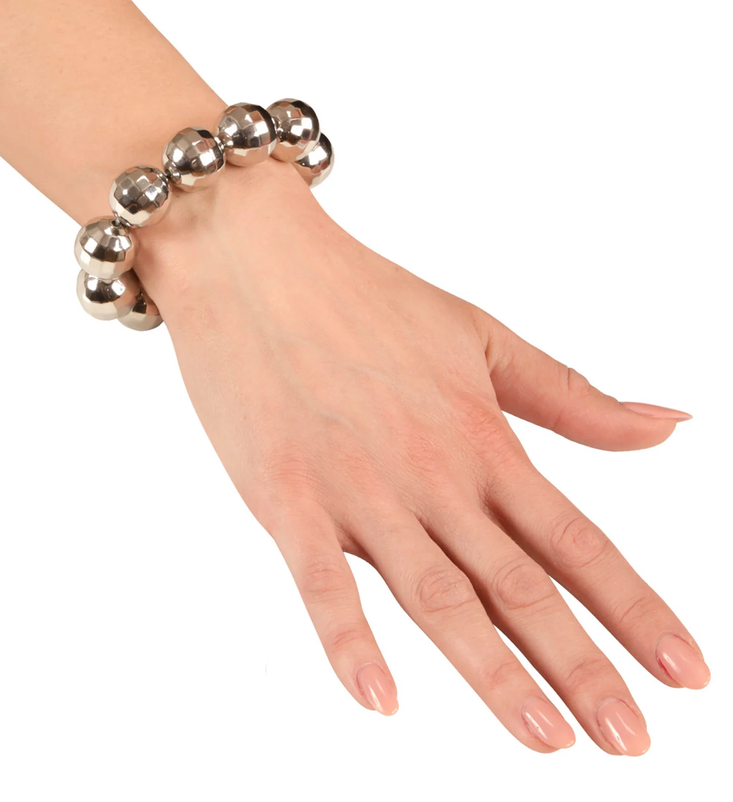 Armband disco bal zilver - Image 2
