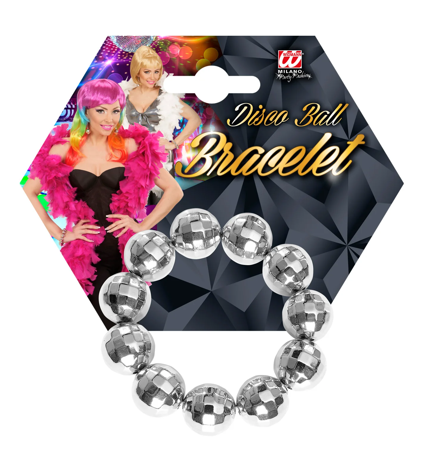 Armband disco bal zilver - Image 5