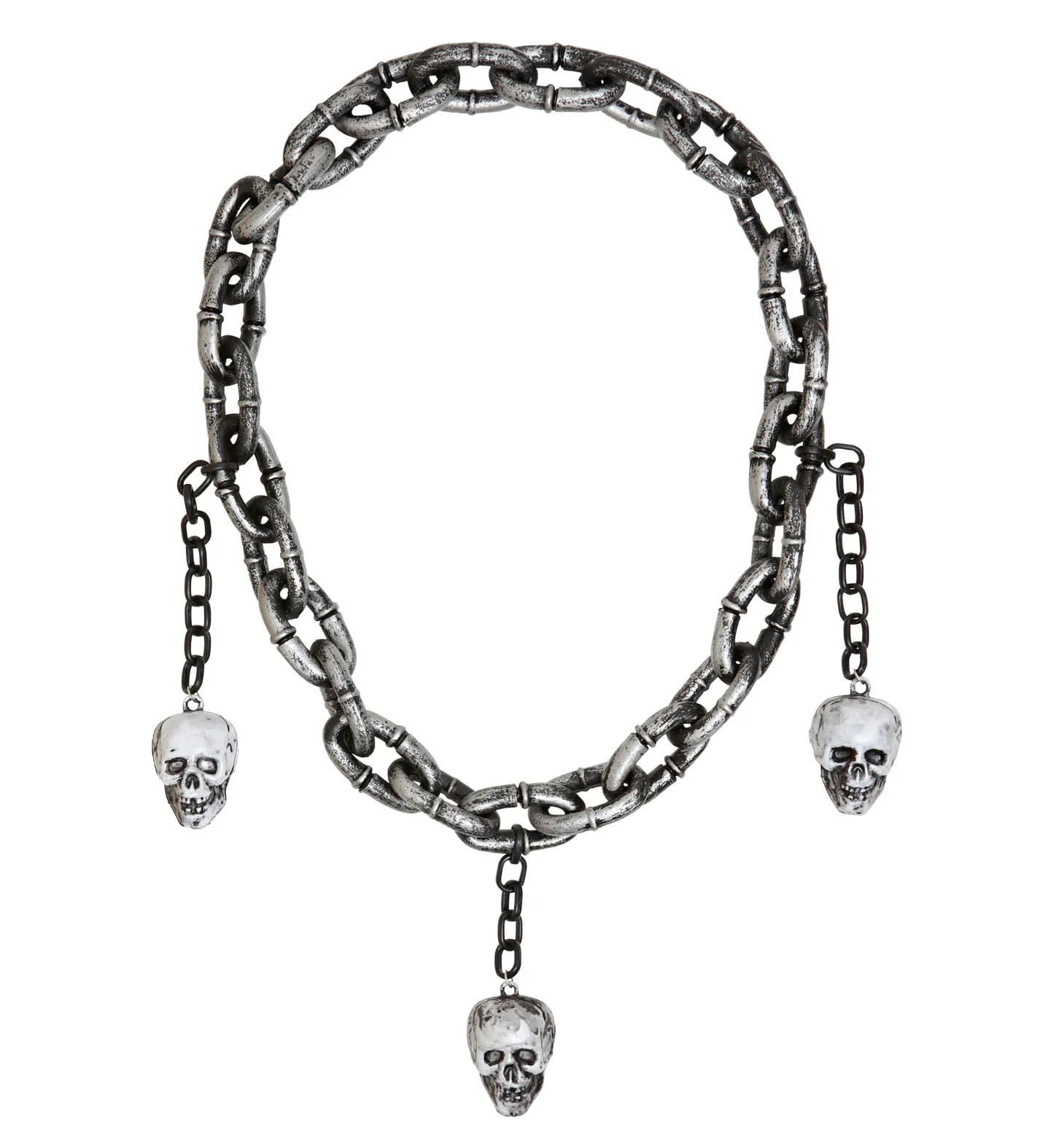 Skelet ketting met 3 schedels