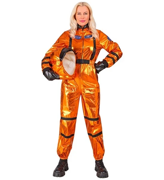 Astronaut oranje dame kostuum Lars - Image 2