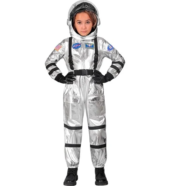 Astronauten kostuum zilver Roos kinderen - Image 3