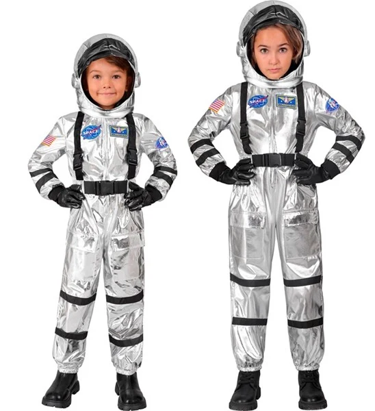 Astronauten kostuum zilver Roos kinderen - Image 4