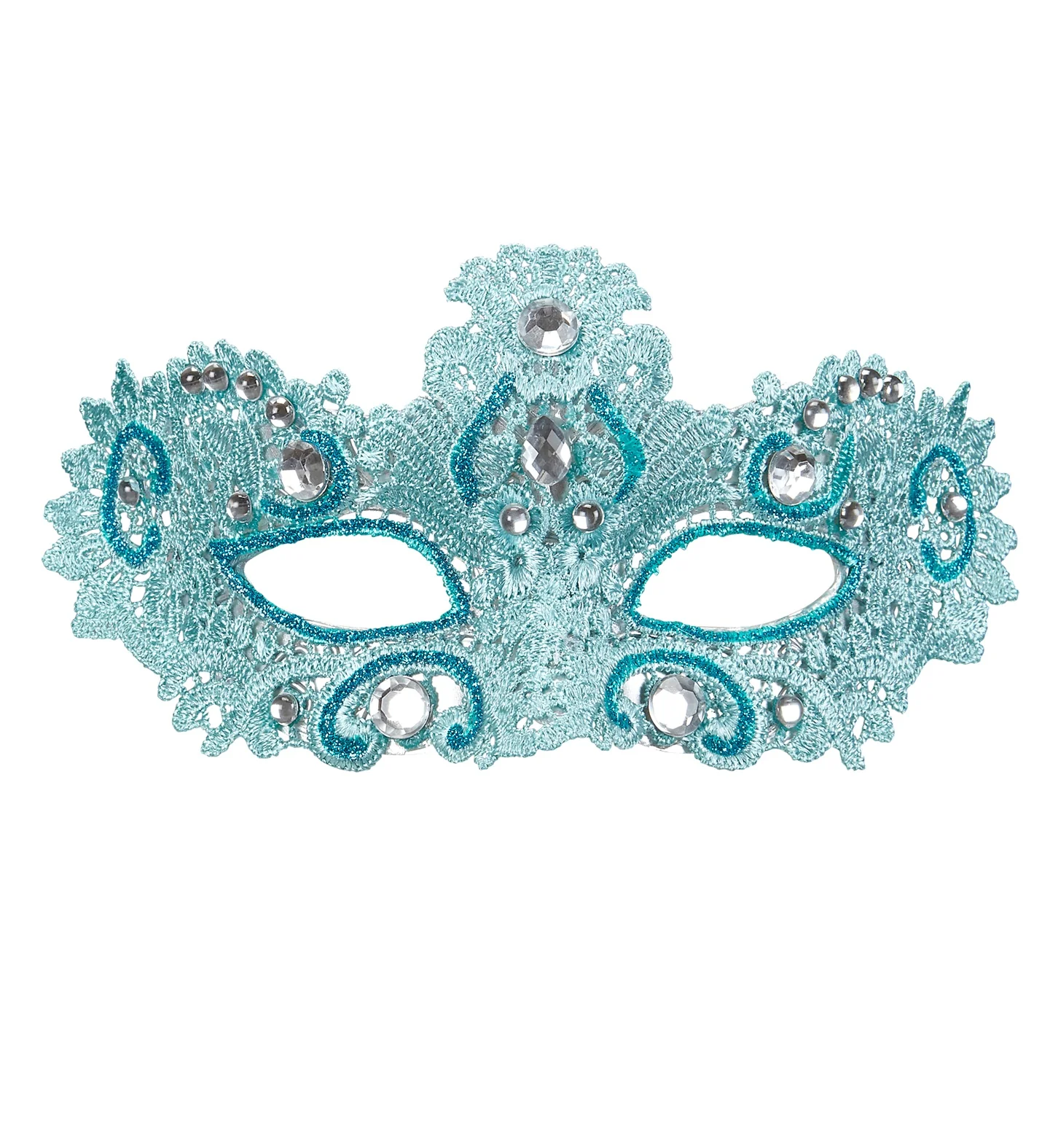 Azuur blauwe Venetiaanse oogmaskertjes - Image 5
