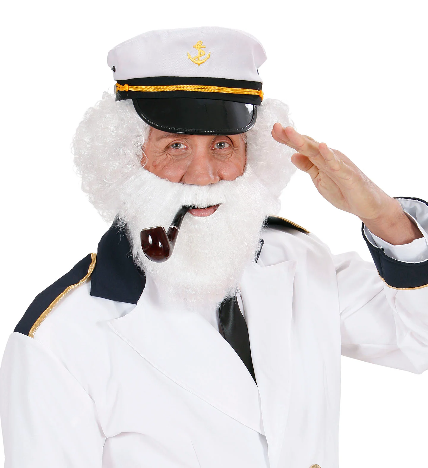 Witte baard met snor kerstman - Image 4