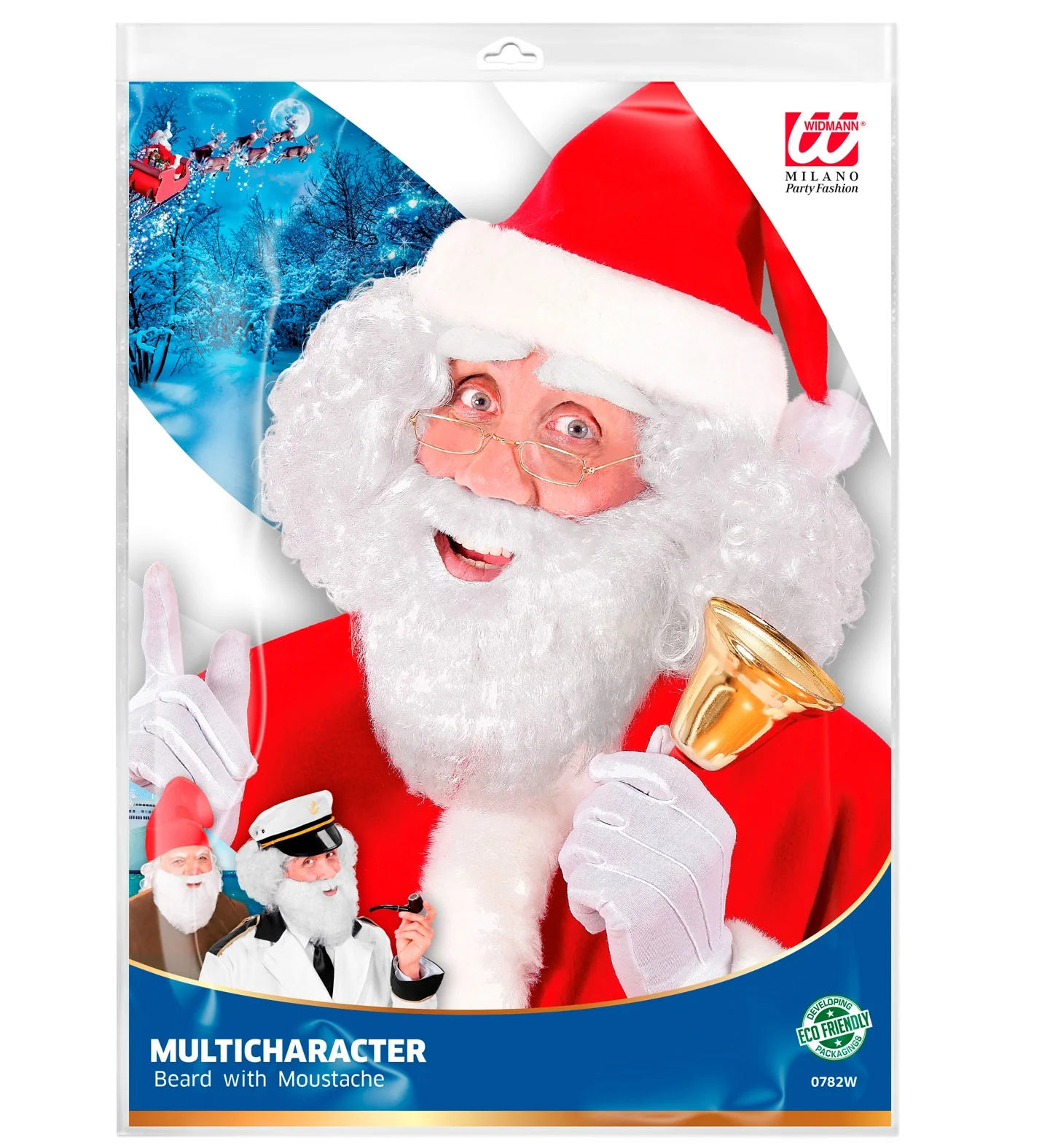 Witte baard met snor kerstman - Image 5
