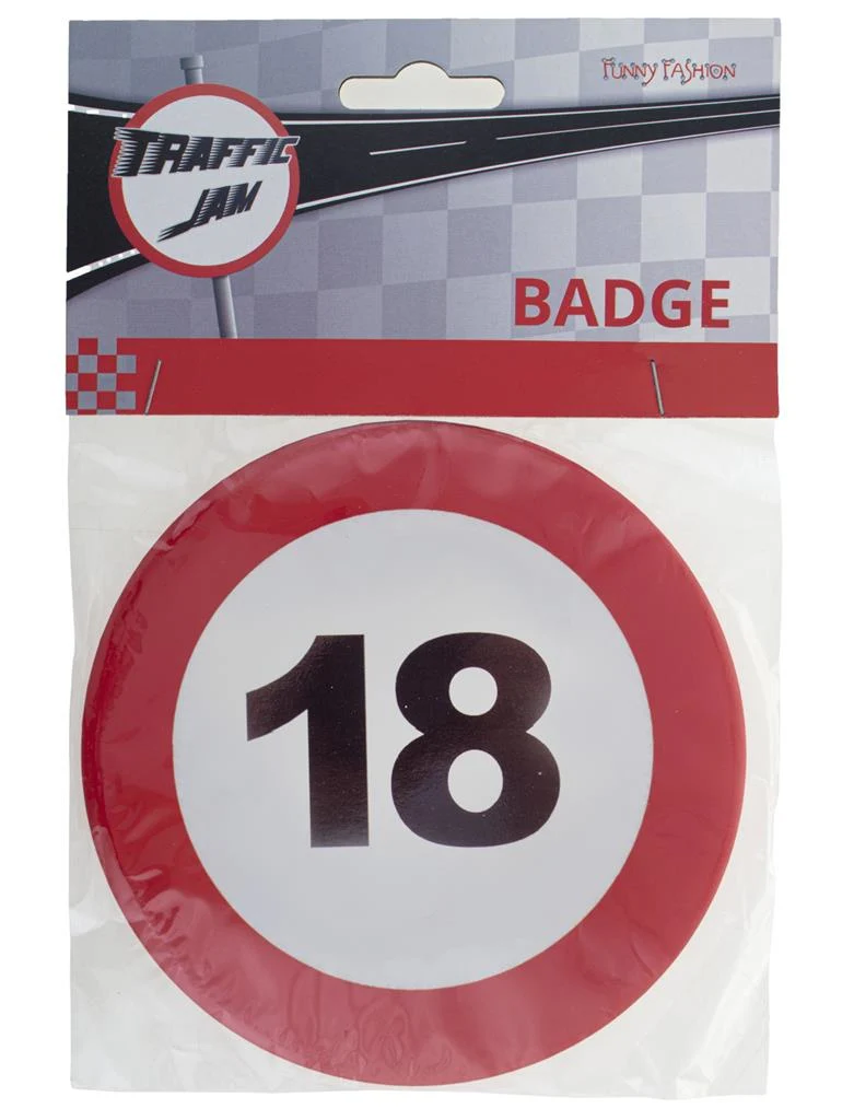 18e verjaardag button verkeersbord - Image 2