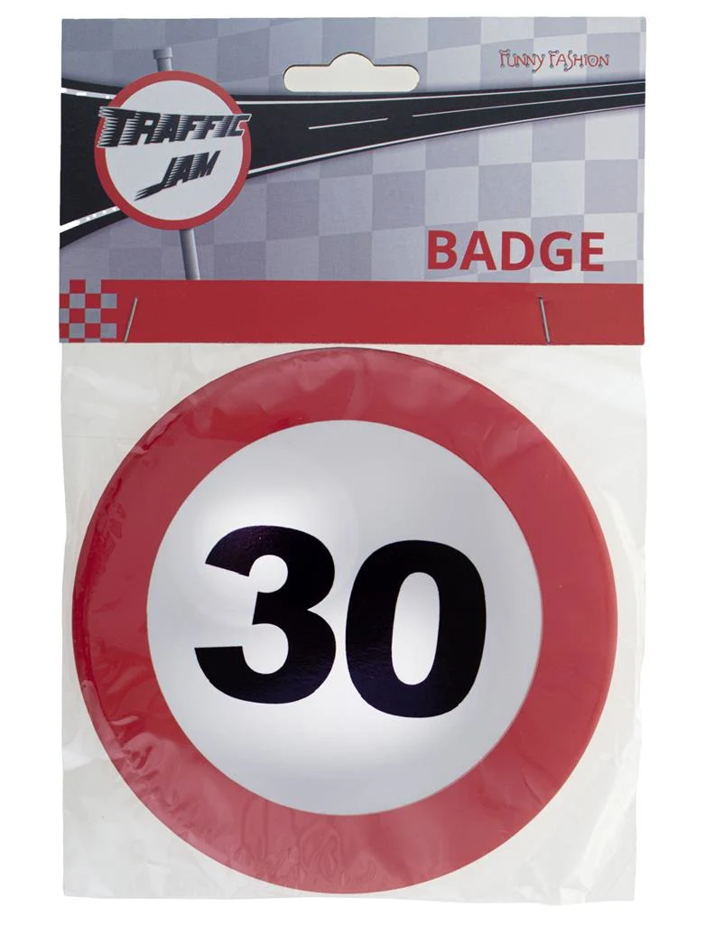 30e verjaardag button als verkeersbord - Image 2