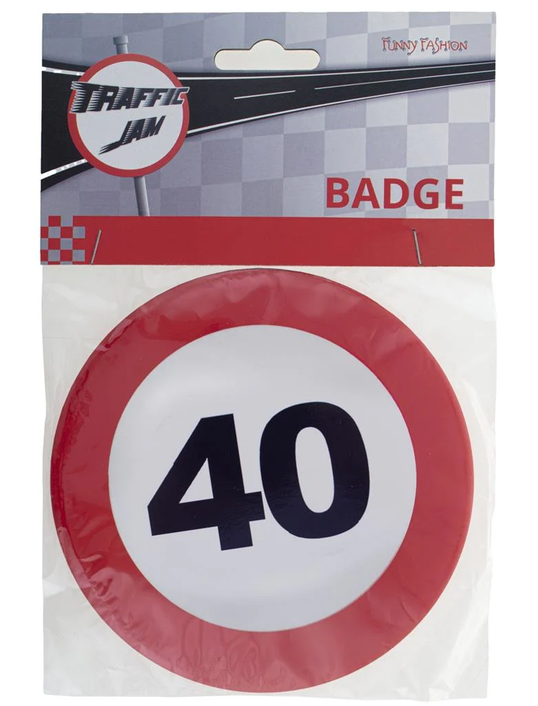 40e verjaardag button verkeersbord - Image 2