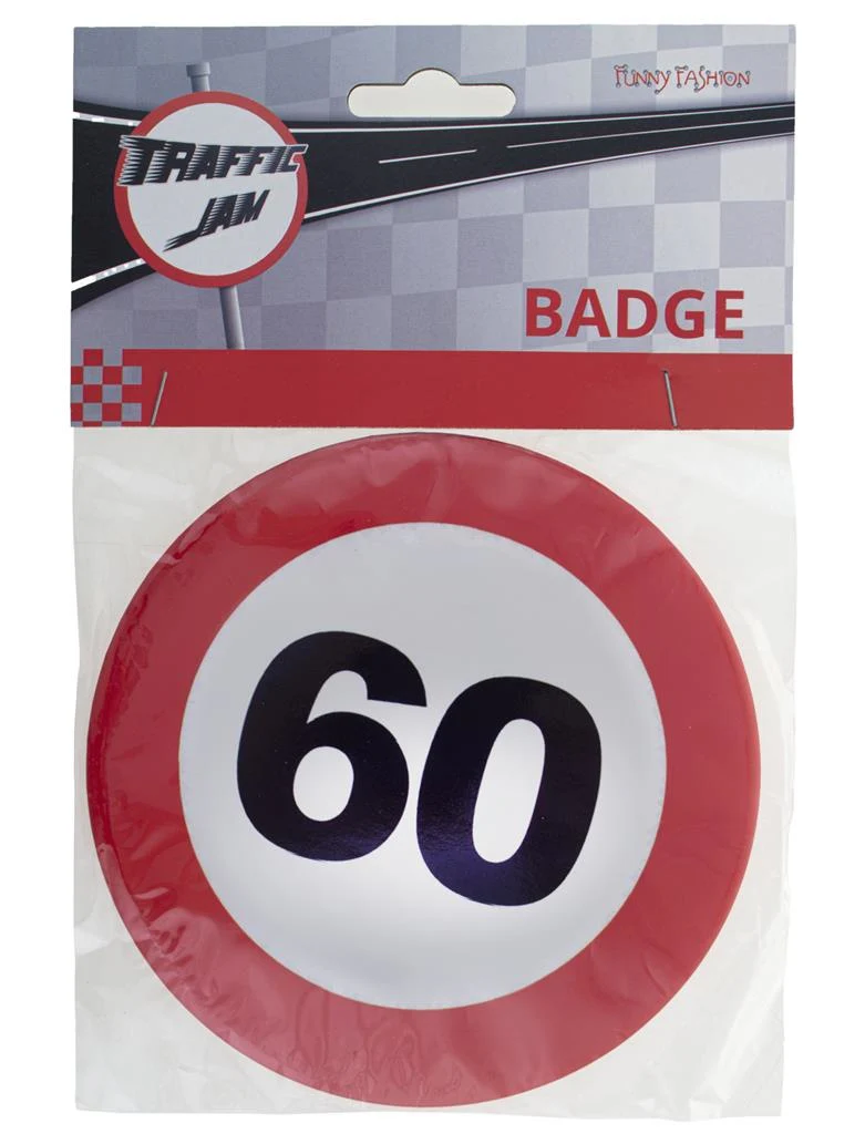 60e verjaardag button als verkeersbord - Image 2