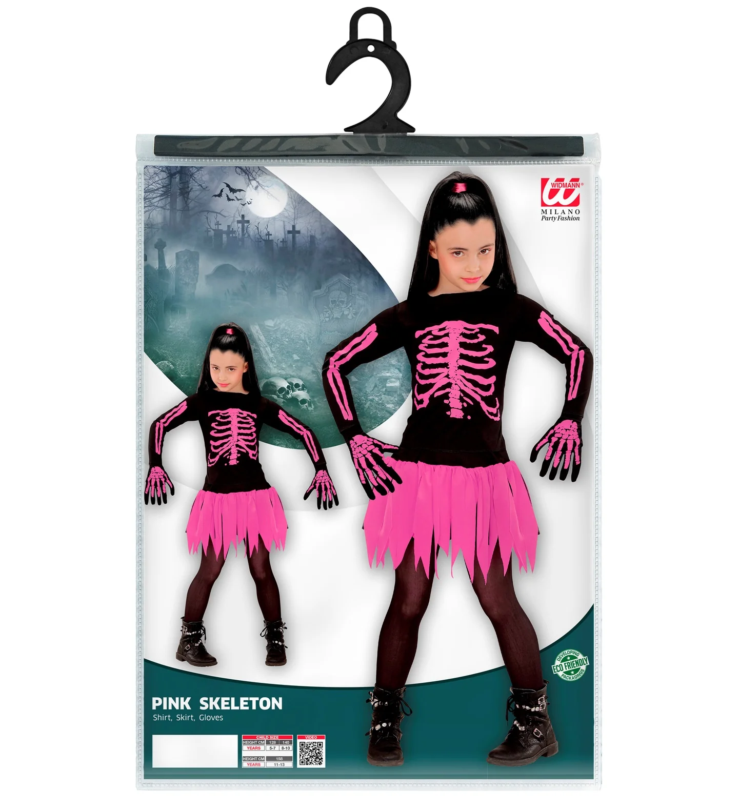 Skelet jurkje roze kind Ballerina - Image 3