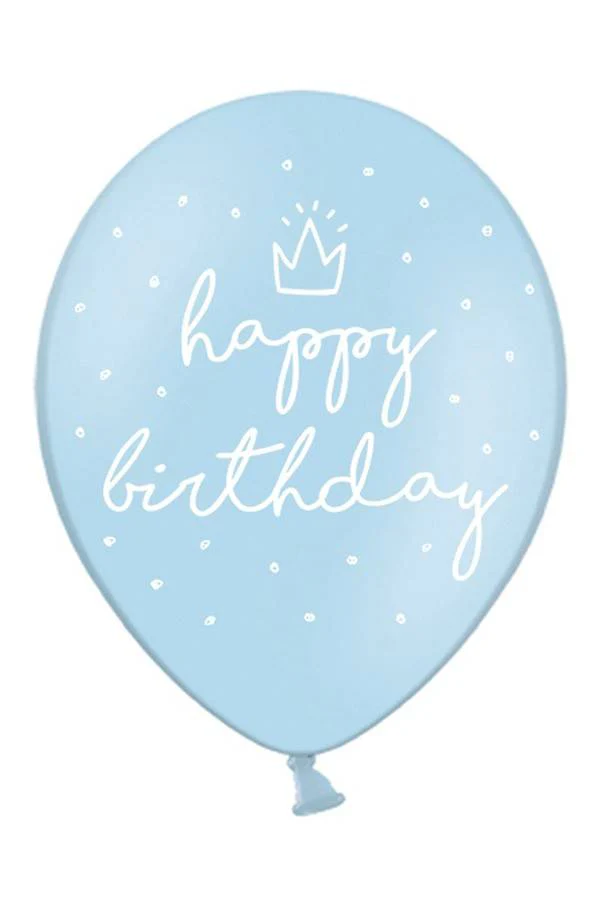 Ballonnen  Happy Birthday licht blauw