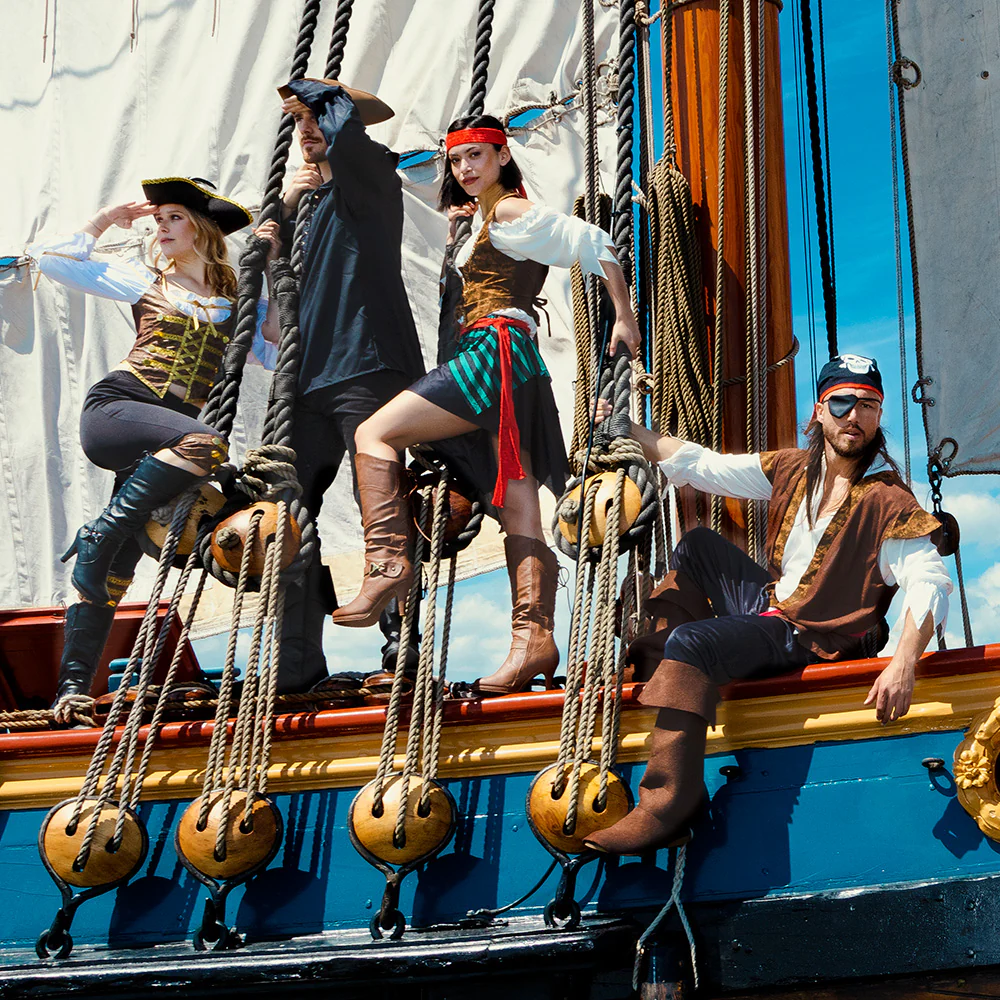 Bandana Piraat Thomas met ooglapje - Image 2