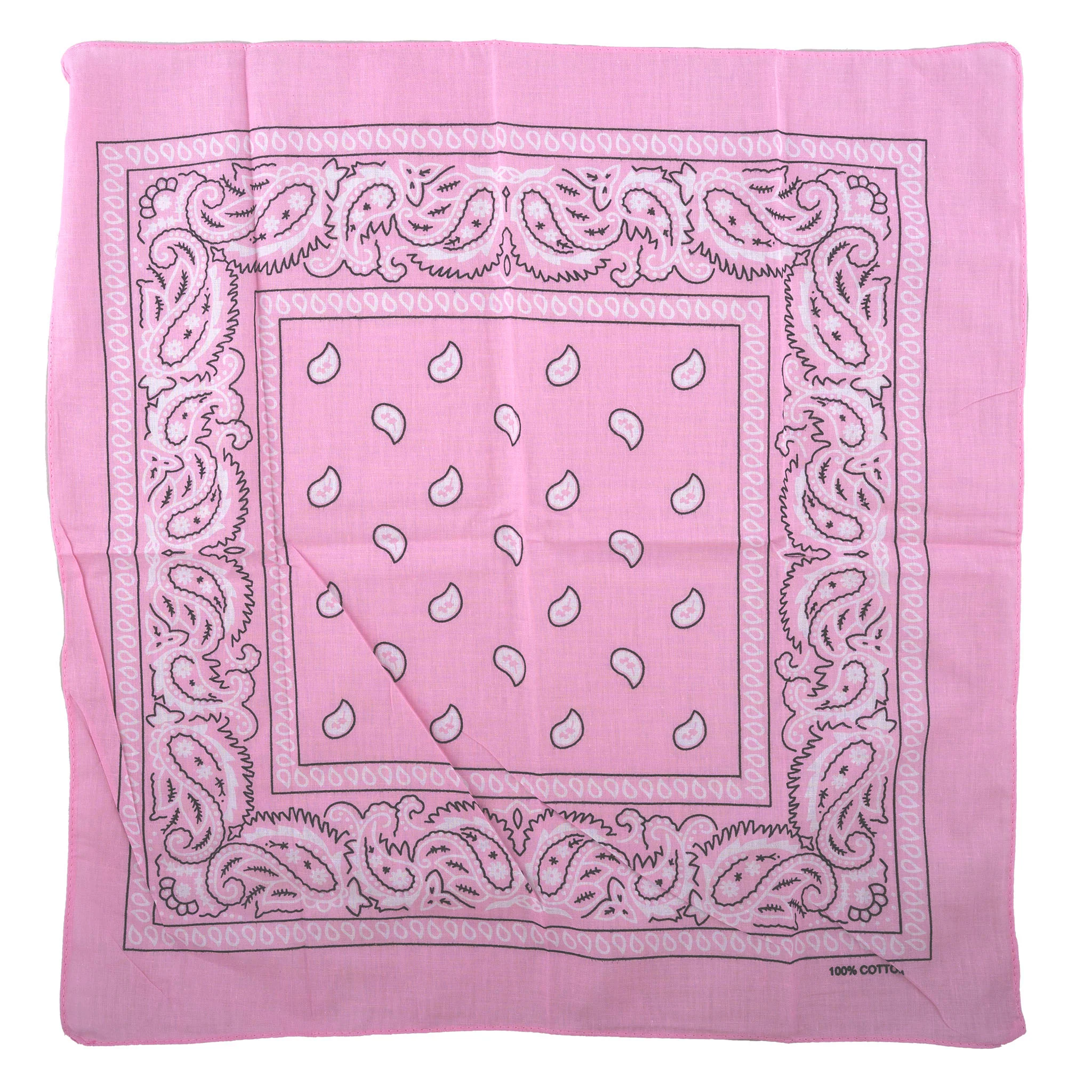 Bandana roze cowboy zakdoek 50x50cm