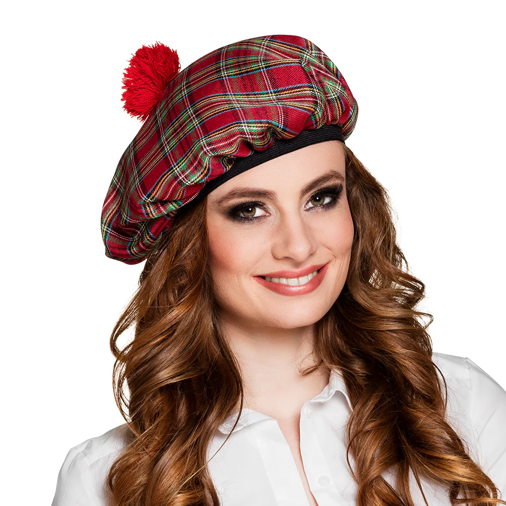 Baret Mrs Tartan rood - Image 2