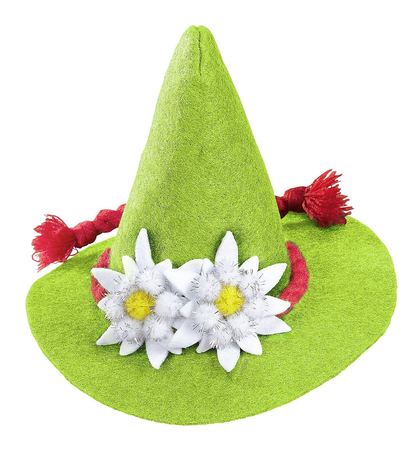 Oktoberfest hoedje groen met haarclips