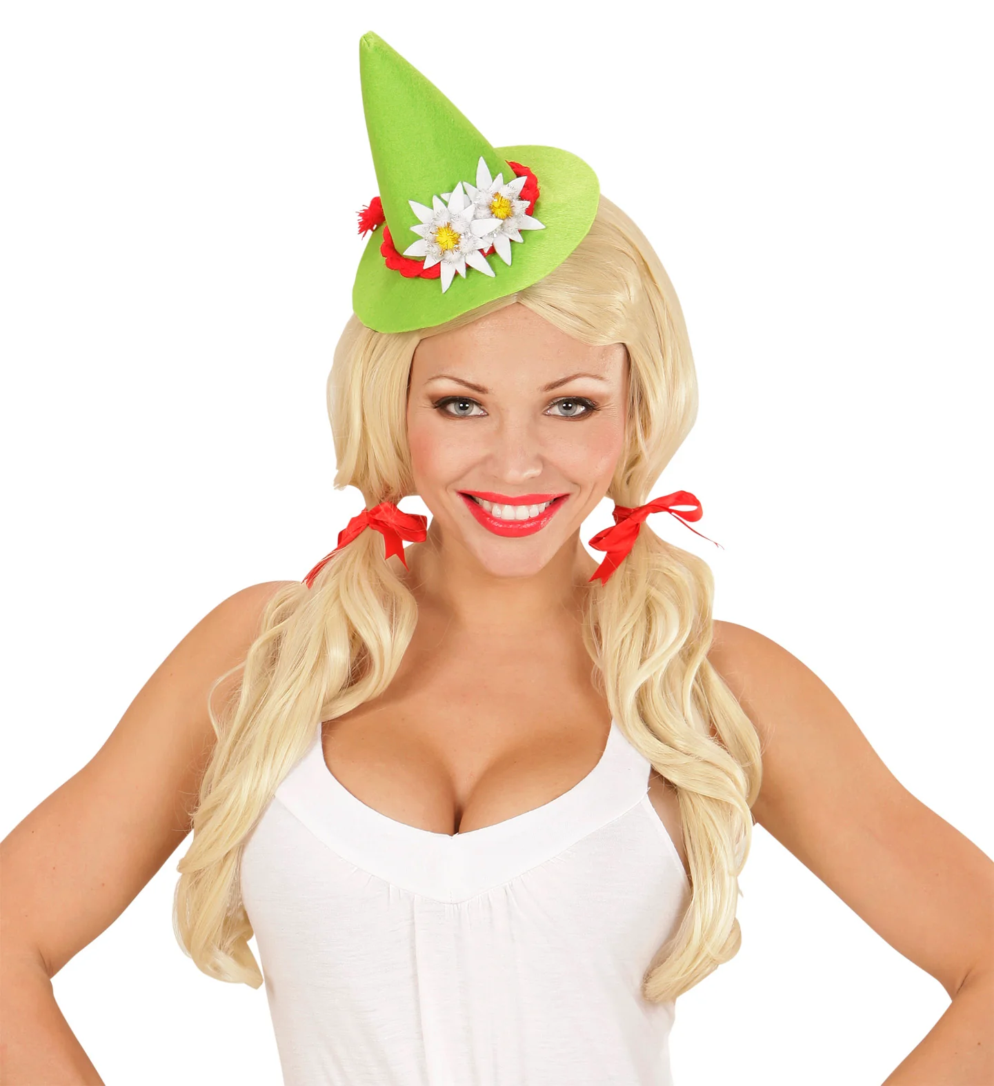 Oktoberfest hoedje groen met haarclips - Image 3