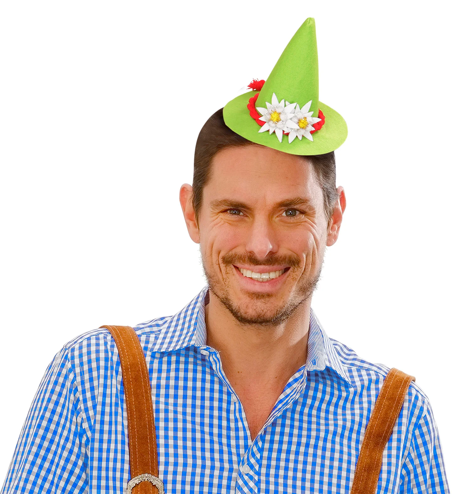 Oktoberfest hoedje groen met haarclips - Image 4