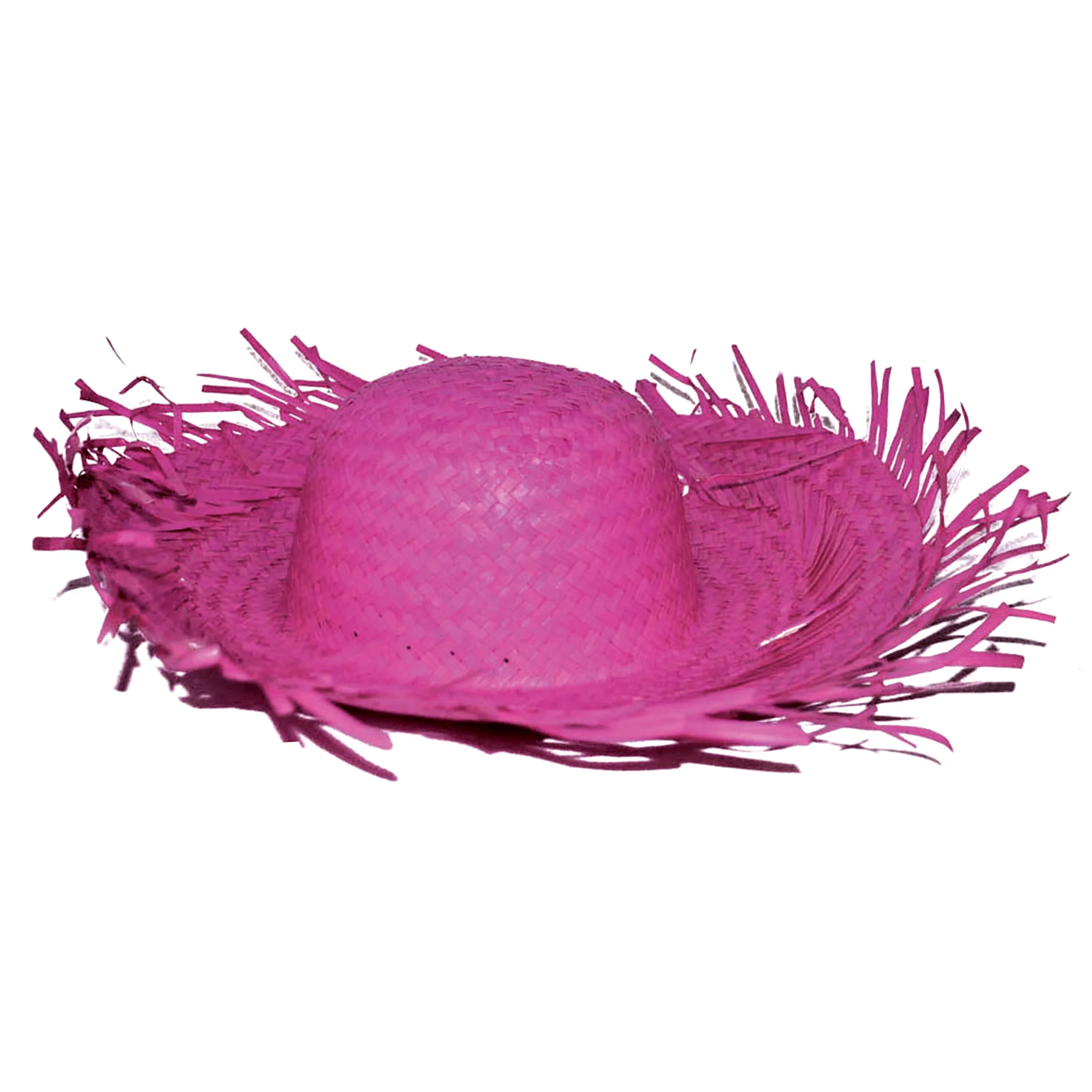 Stro hoed Aloha fuchsia