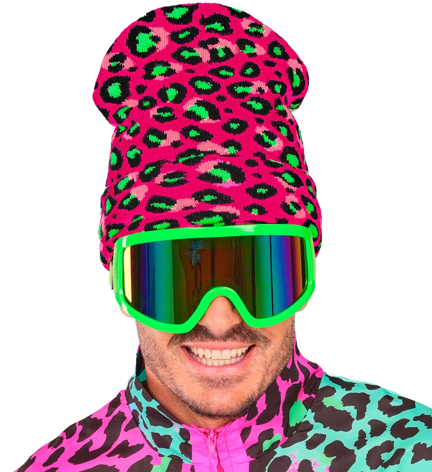 Beanie luipaard neon roze - Image 3