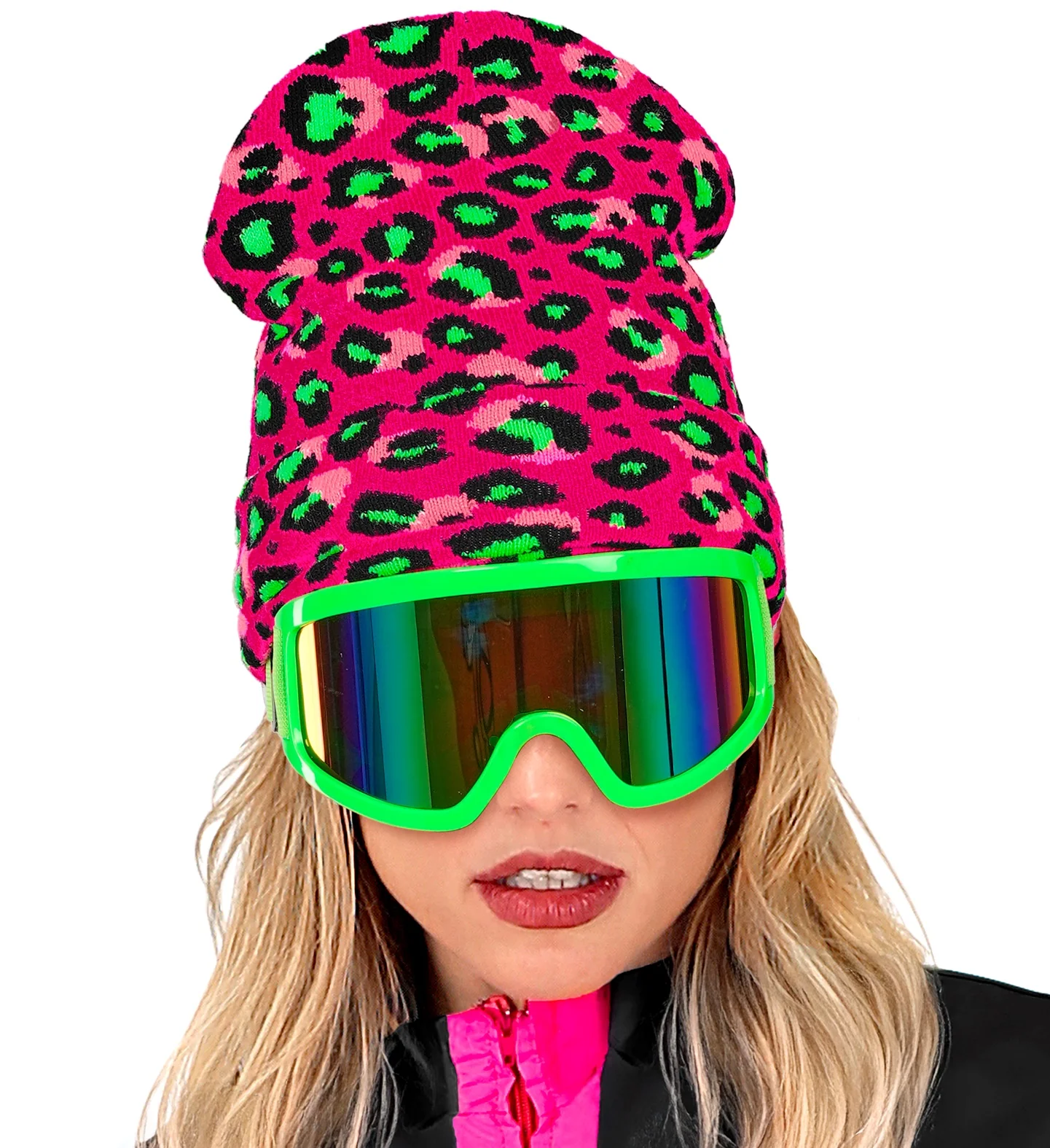 Beanie luipaard neon roze - Image 4