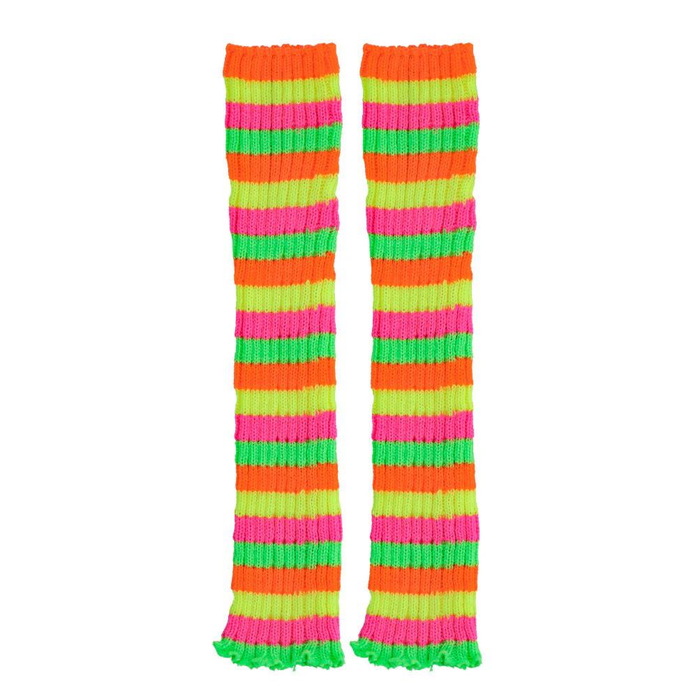 Beenwarmers Neon gestreept - Image 2