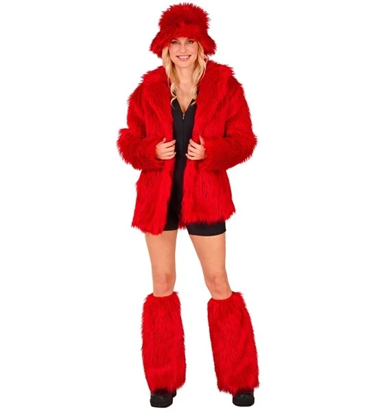 Beenwarmers pluche rood Thijs - Image 2