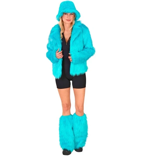 Beenwarmers pluche turquoise Siem - Image 2