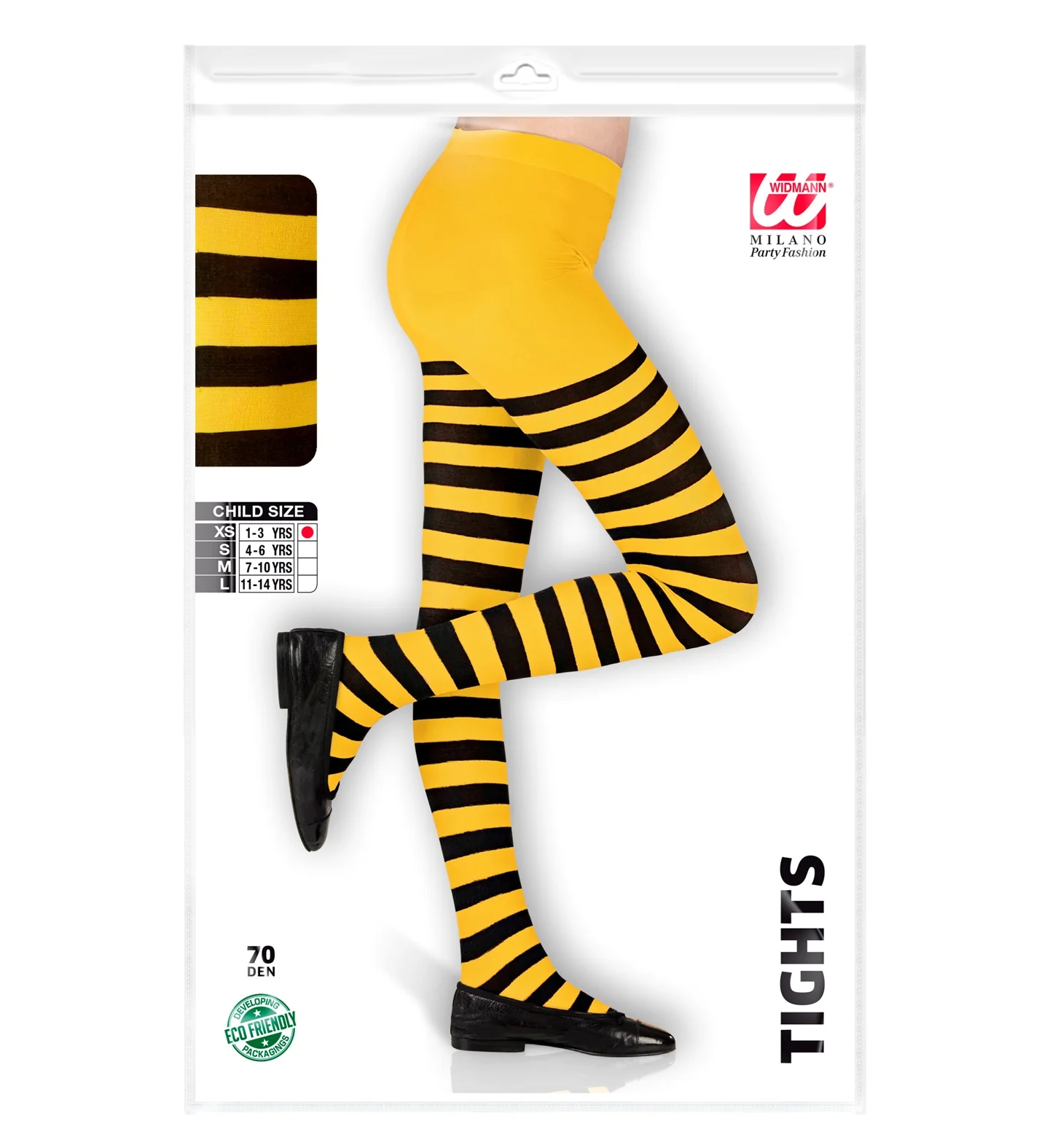 Panty geel zwart gestreept bij kind - Image 3