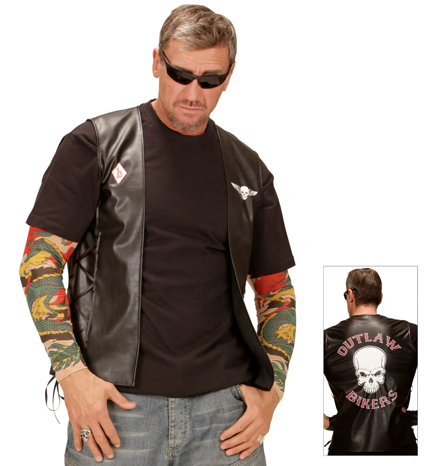 Bikervest Outlaw lederlook - Image 2