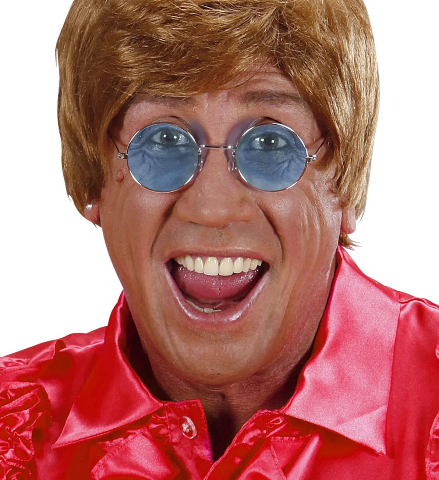 Blauwe bril 70-er jaren Flower Power - Image 3