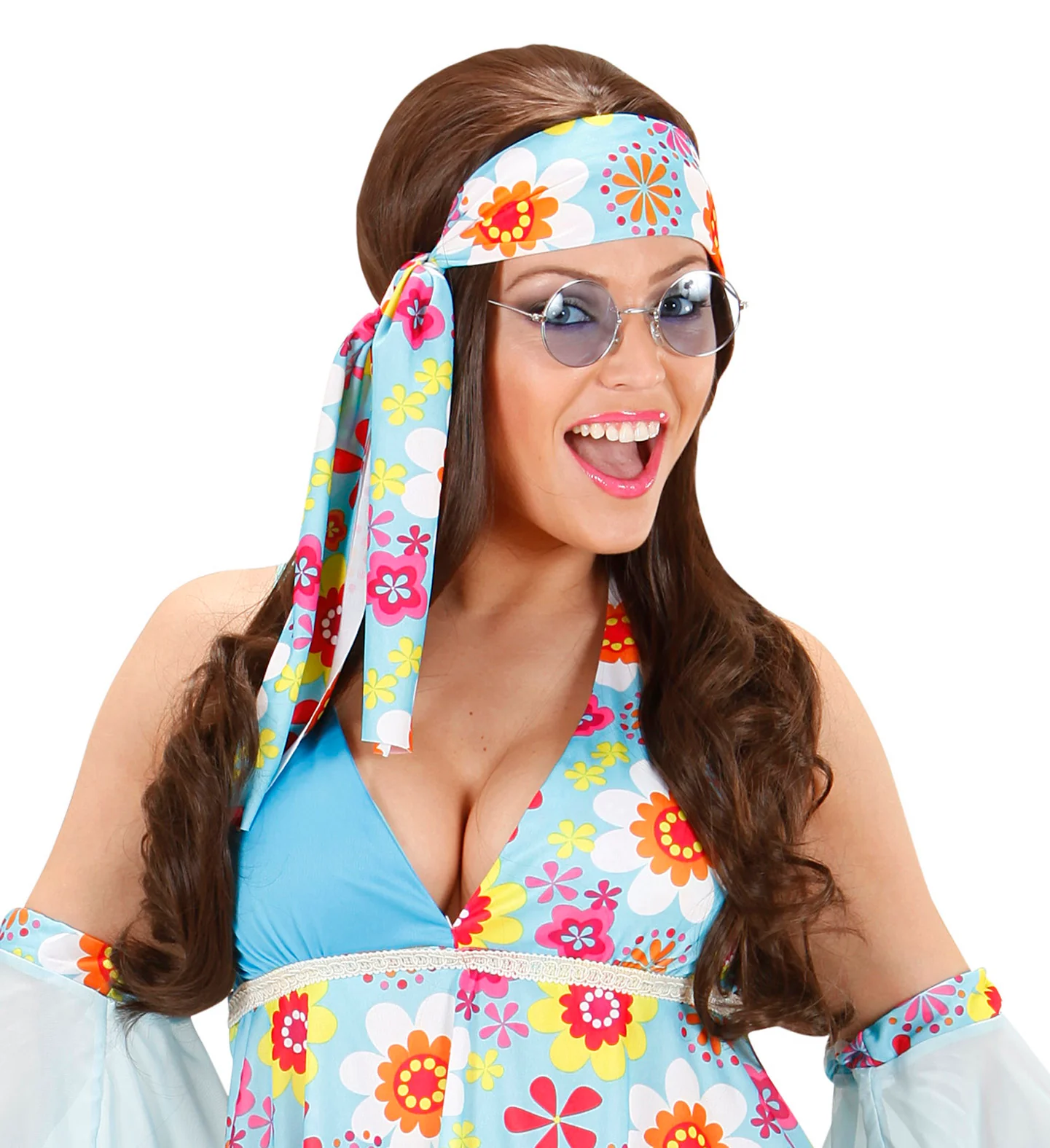 Blauwe bril 70-er jaren Flower Power - Image 4