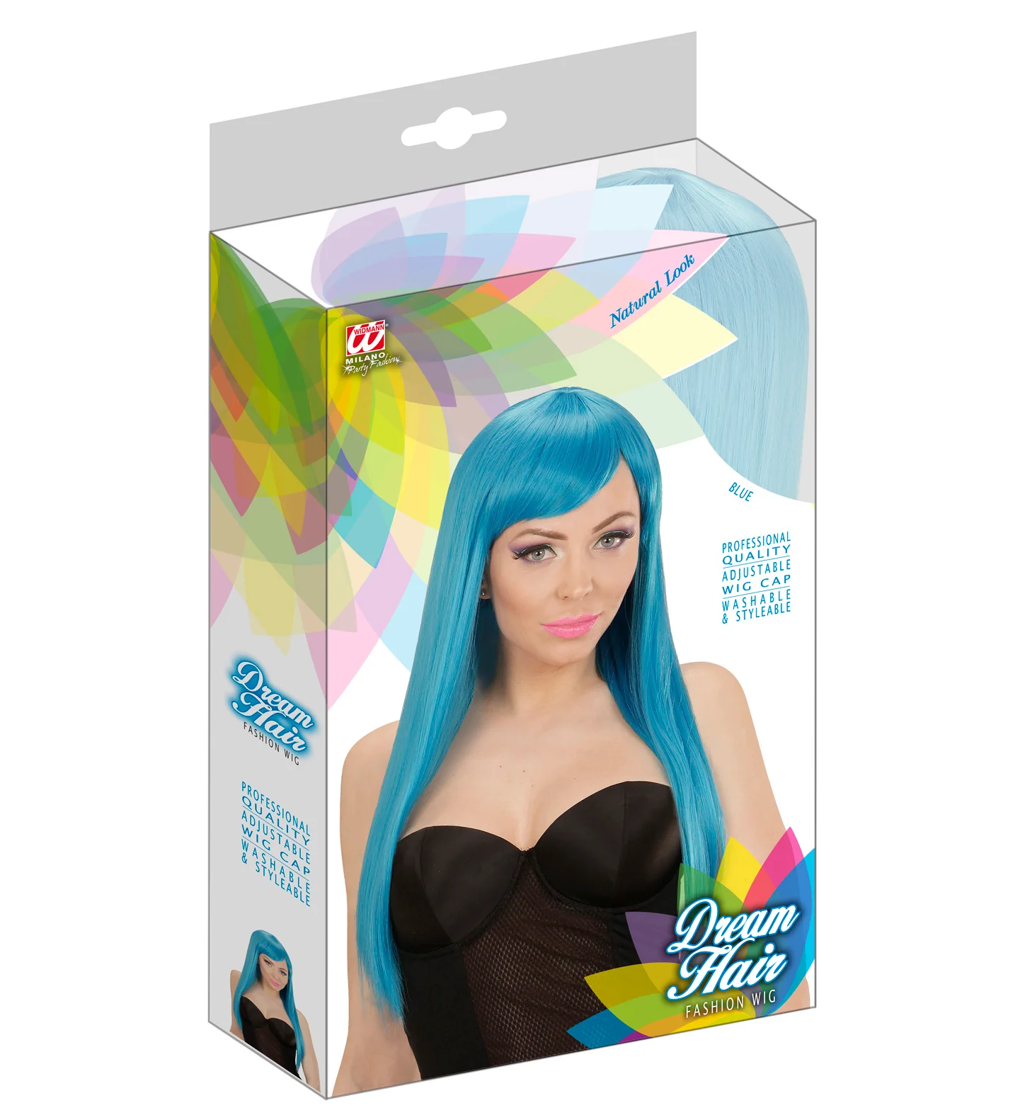 Blauwe fashion pruiken - Image 3
