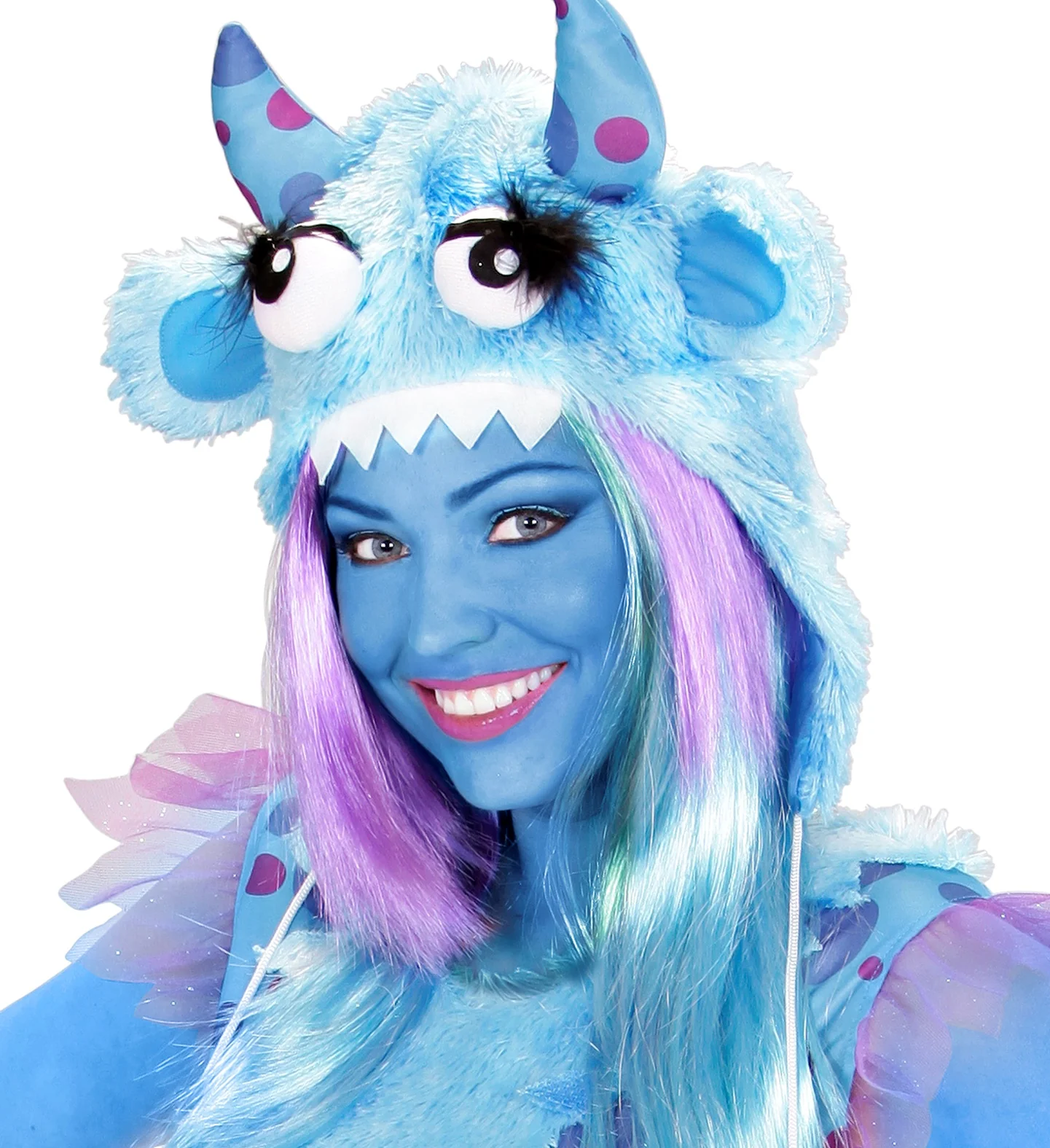 Blauwe schmink voor carnaval - Image 3