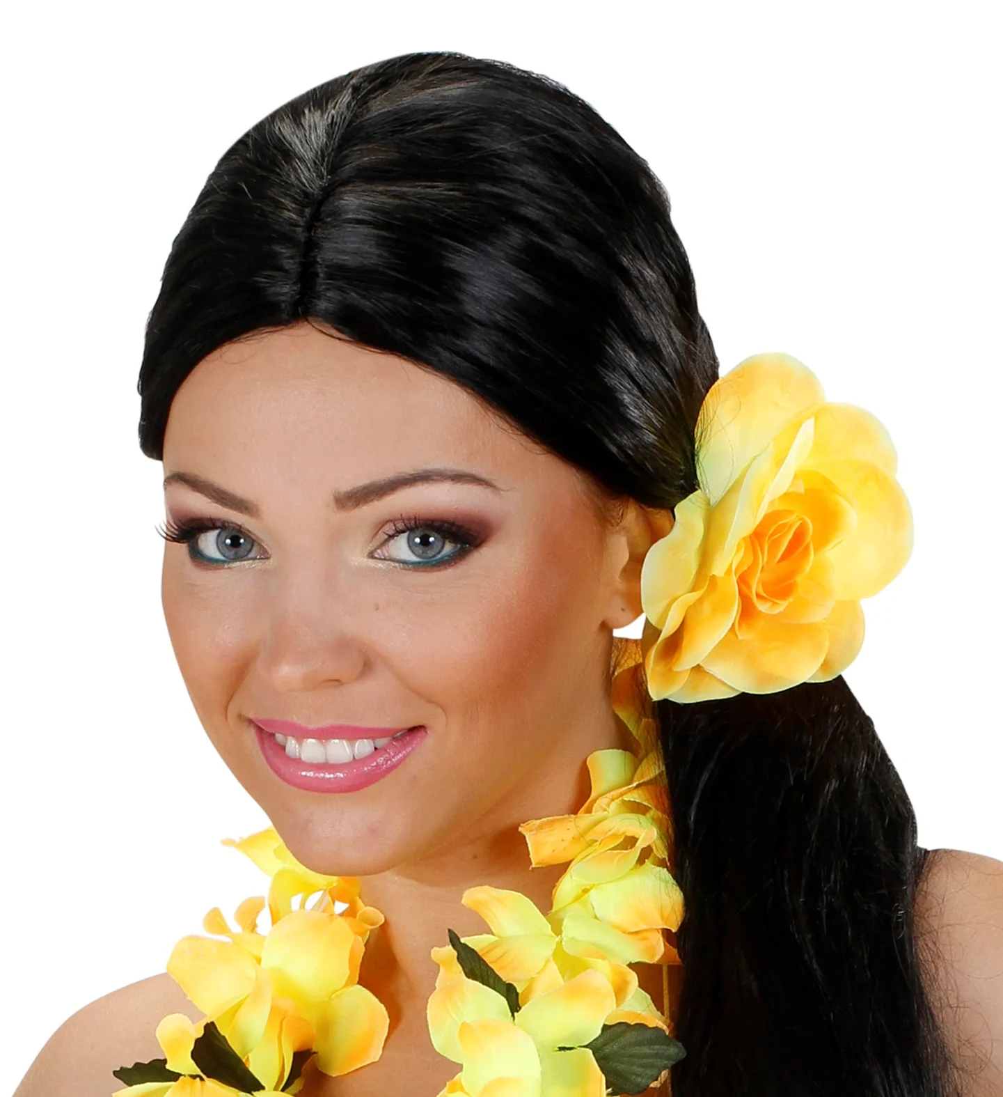 Haarbloem geel met elastiek - Image 2